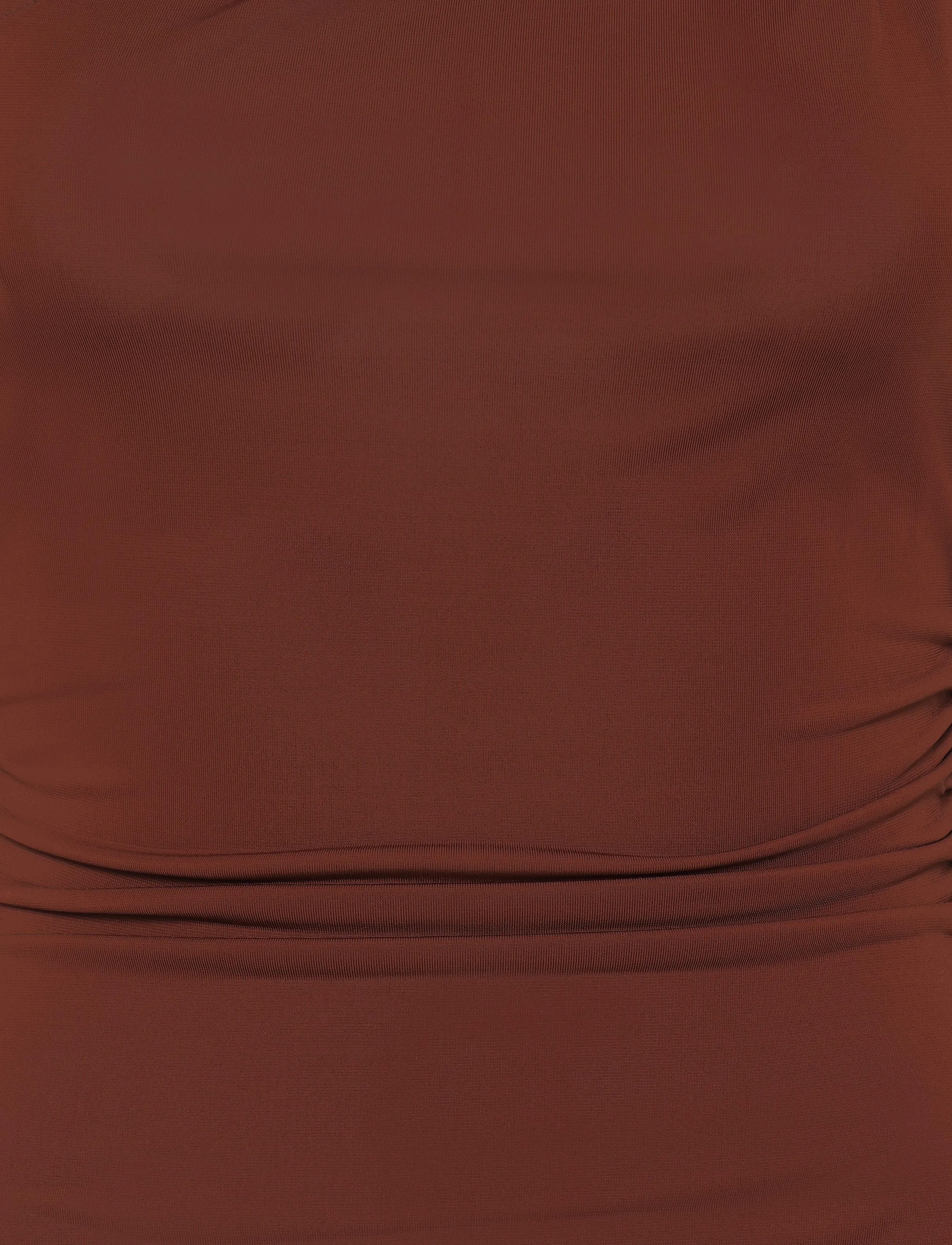 Mango - Asymmetric top with bead detail - medium orange - 2