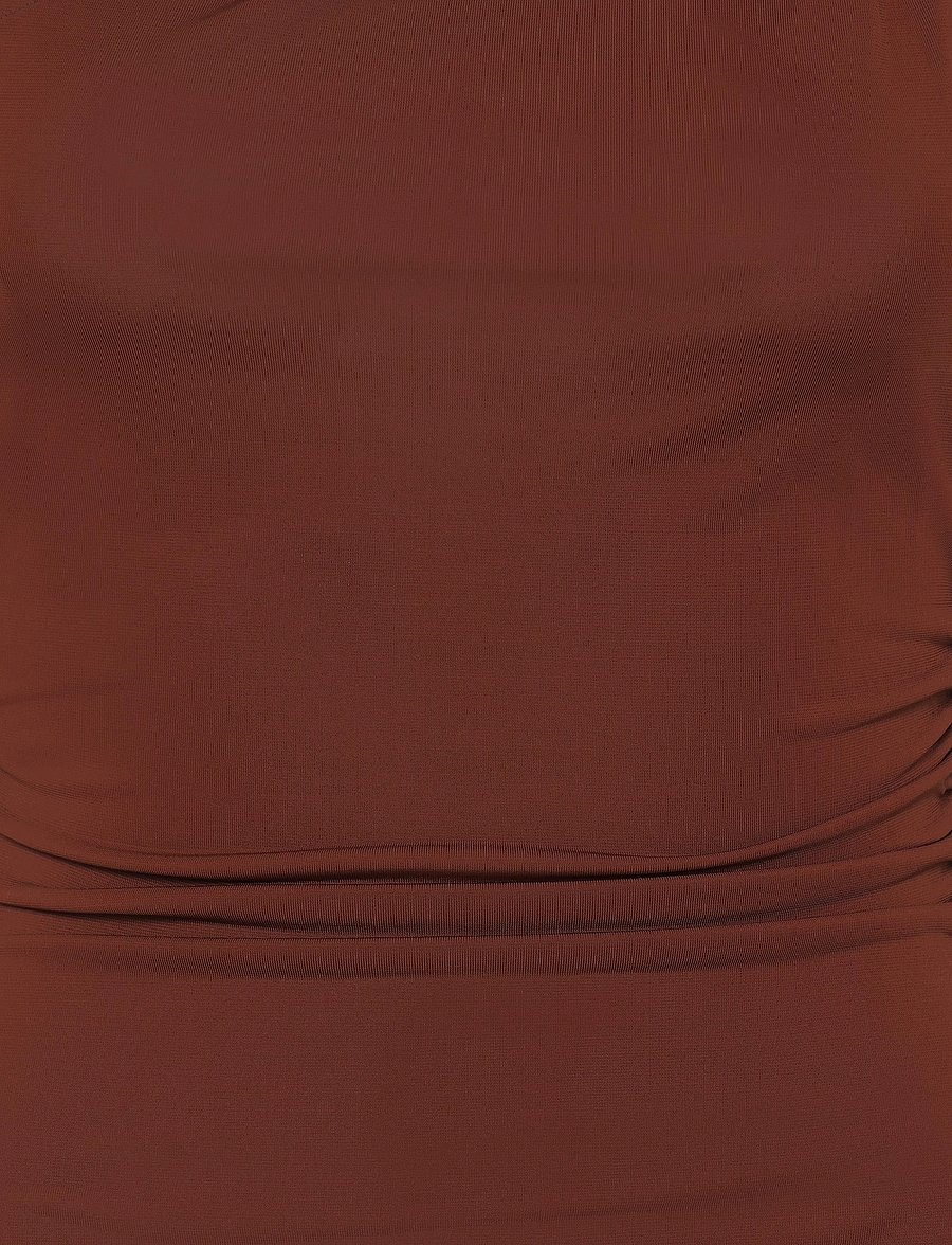 Mango - Asymmetric top with bead detail - linnen - medium orange - 2