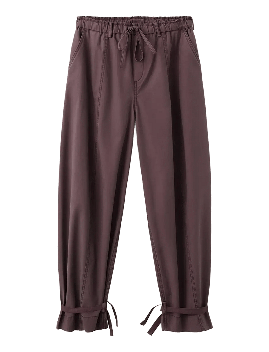 Mango - Baggy trousers with ties - barrelbyxor - medium purple - 0