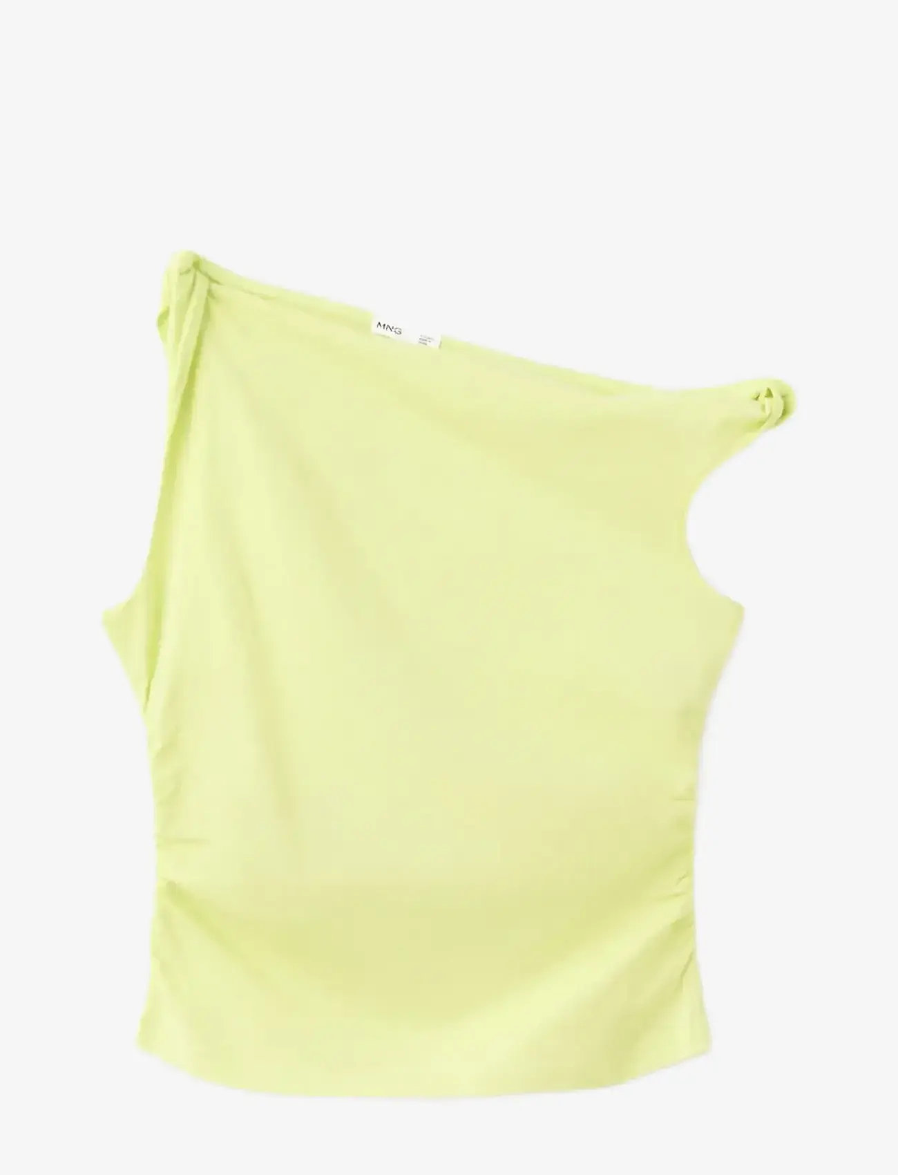 Mango - Boat neck t-shirt - linnen - bright yellow - 0