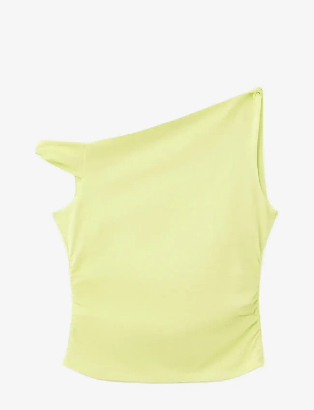 Mango - Boat neck t-shirt - linnen - bright yellow - 1
