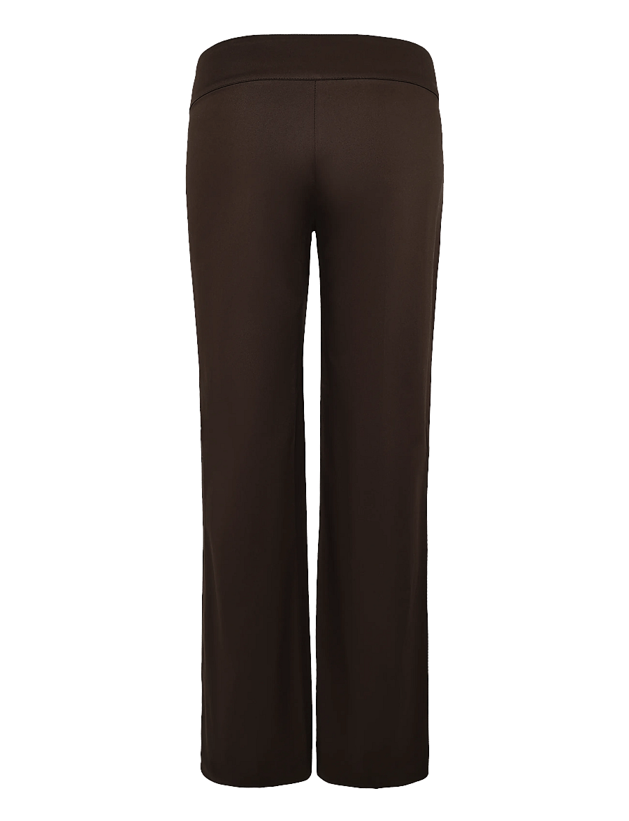 Mango - Belt straight-fit trousers - bukser med lige ben - dark brown - 1