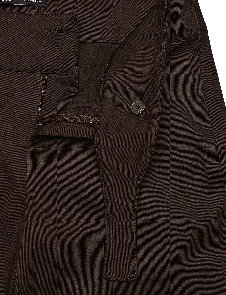 Mango - Belt straight-fit trousers - bukser med lige ben - dark brown - 3