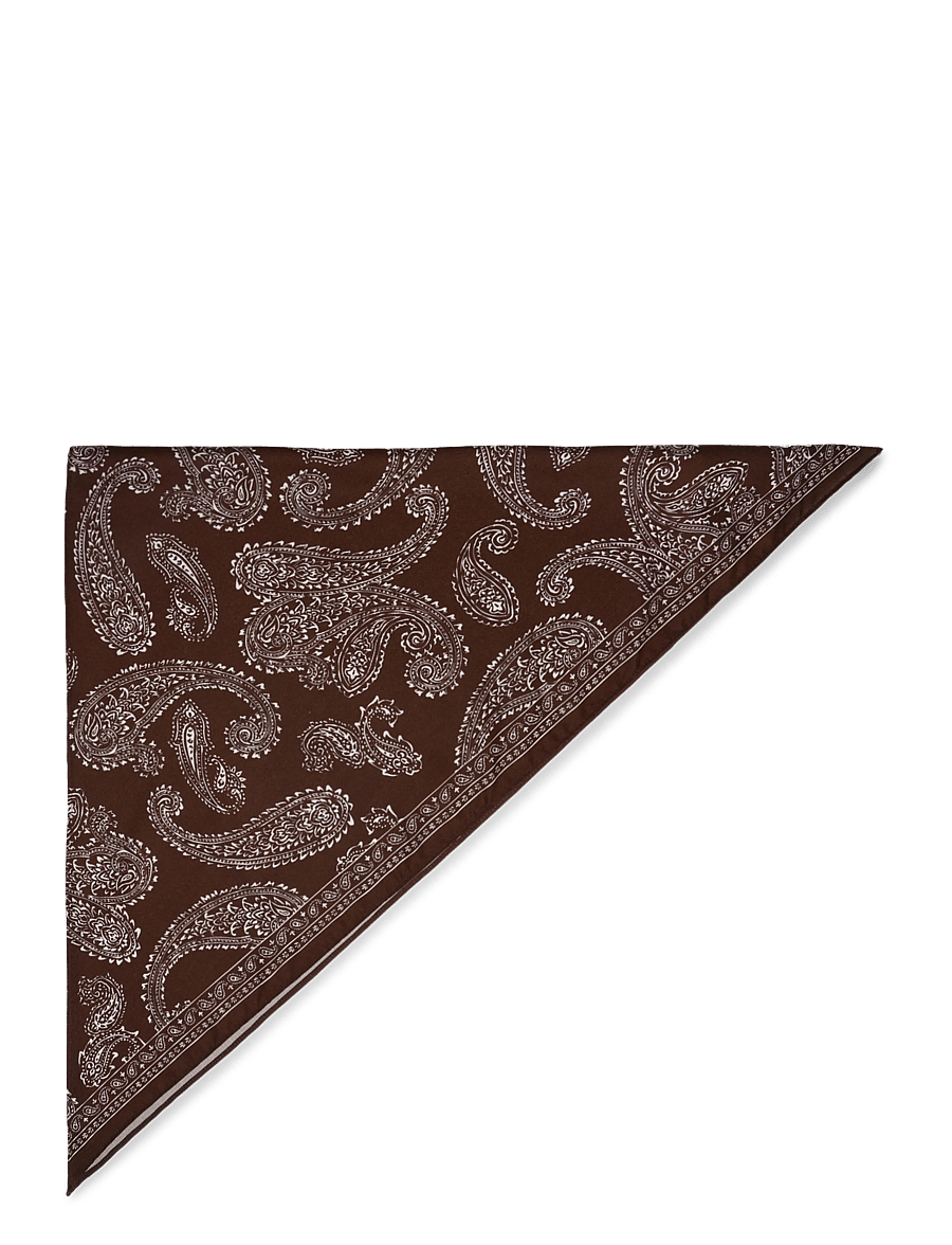 Mango - Triangular paisley bandana - sjalar - dark brown - 0