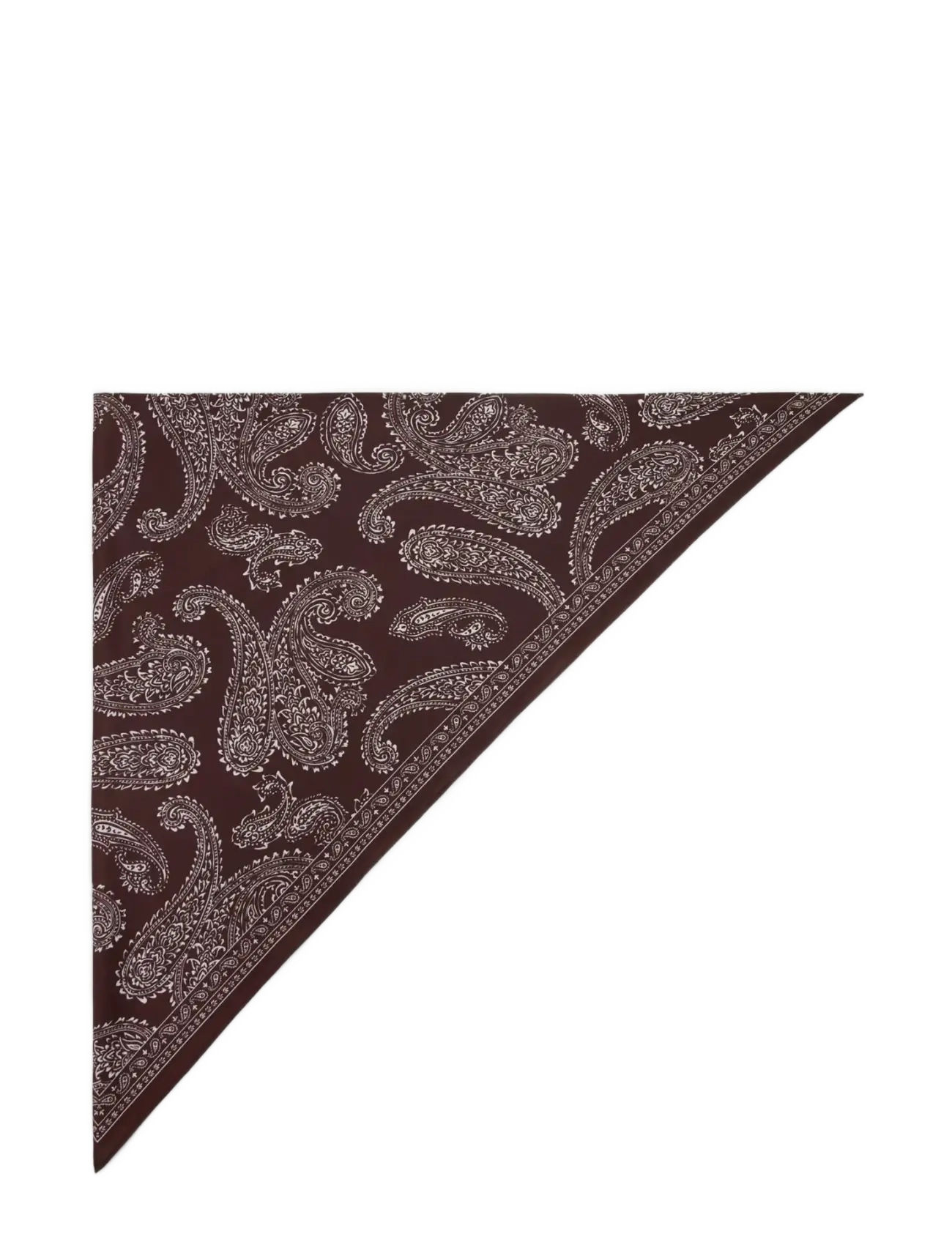 Mango Triangular paisley bandana - Sjalar & Halsdukar - DARK BROWN / brown