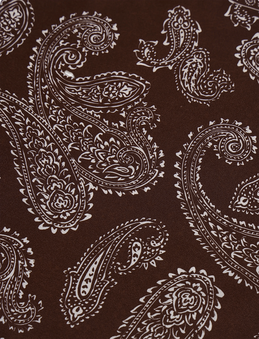 Mango - Triangular paisley bandana - sjalar - dark brown - 1