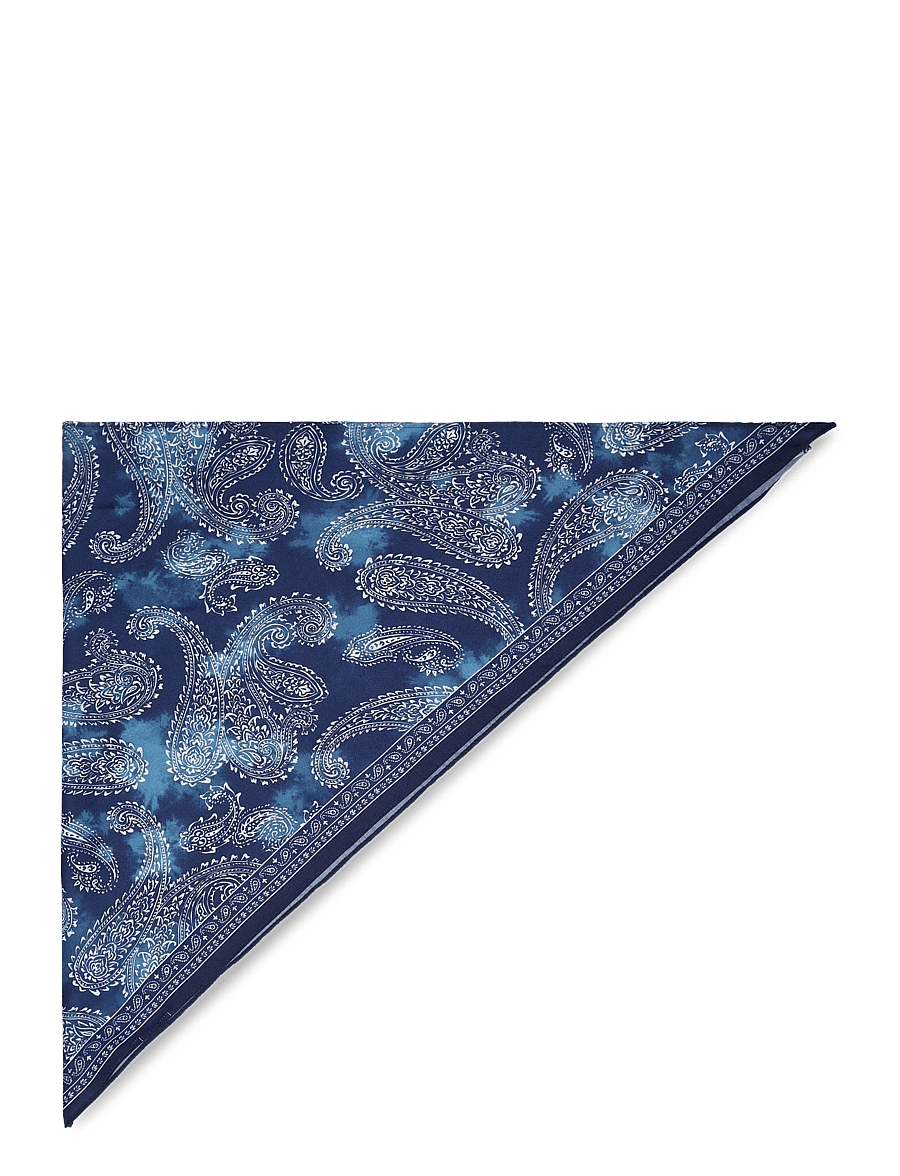Mango - Triangular paisley bandana - sjalar - navy - 0