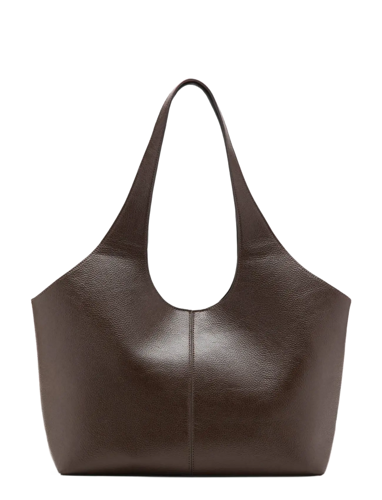 Mango Large shopper bag - Tasker - DARK BROWN / brown