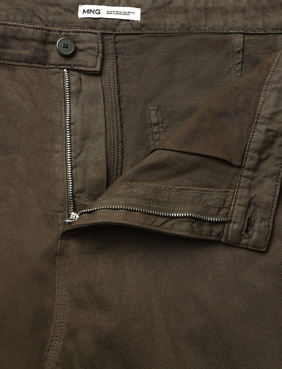 Mango - Relaxed fit jeans in a cotton-linen blend - loose jeans - brown - 5