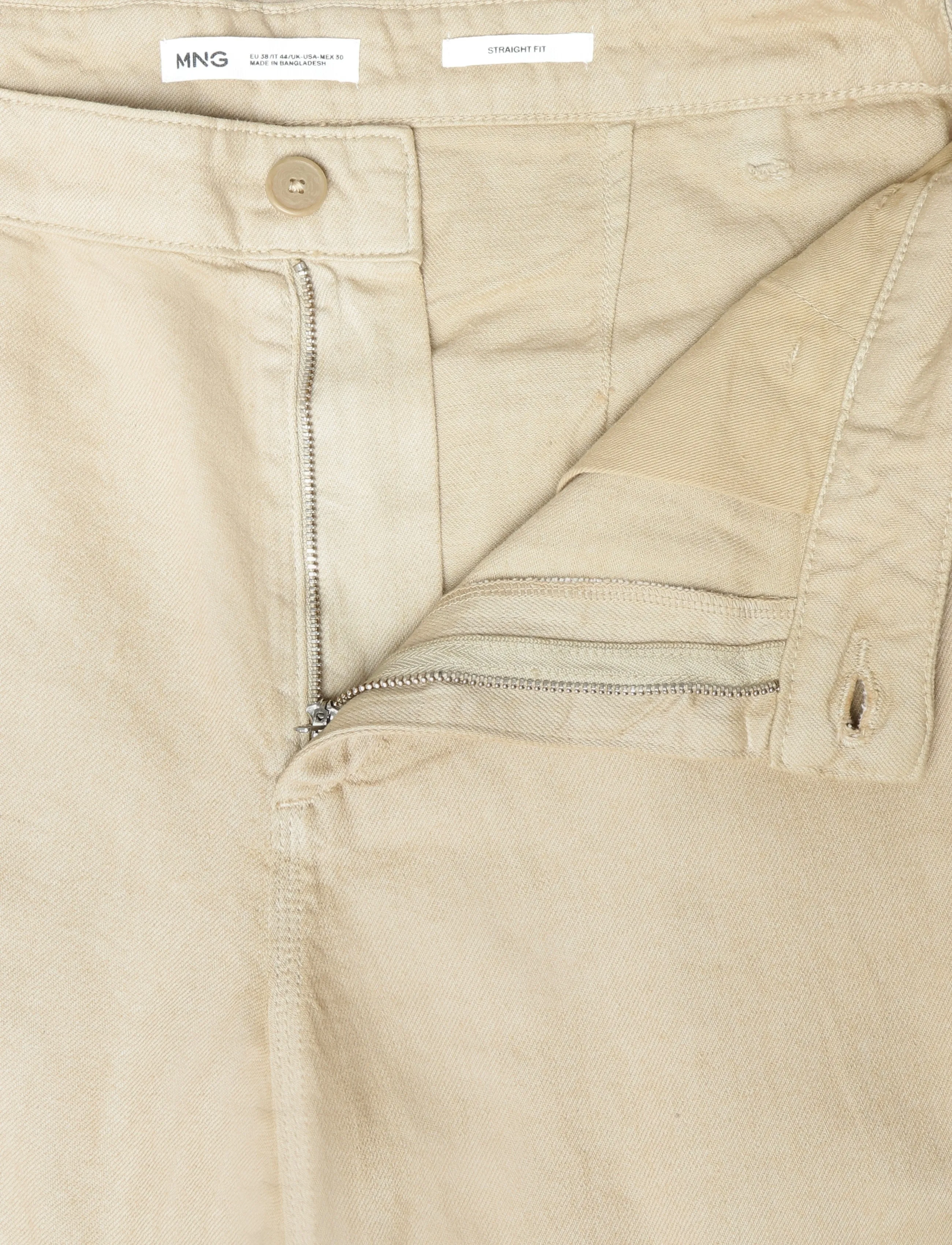 Mango - Relaxed fit jeans in a cotton-linen blend - loose jeans - light beige - 5