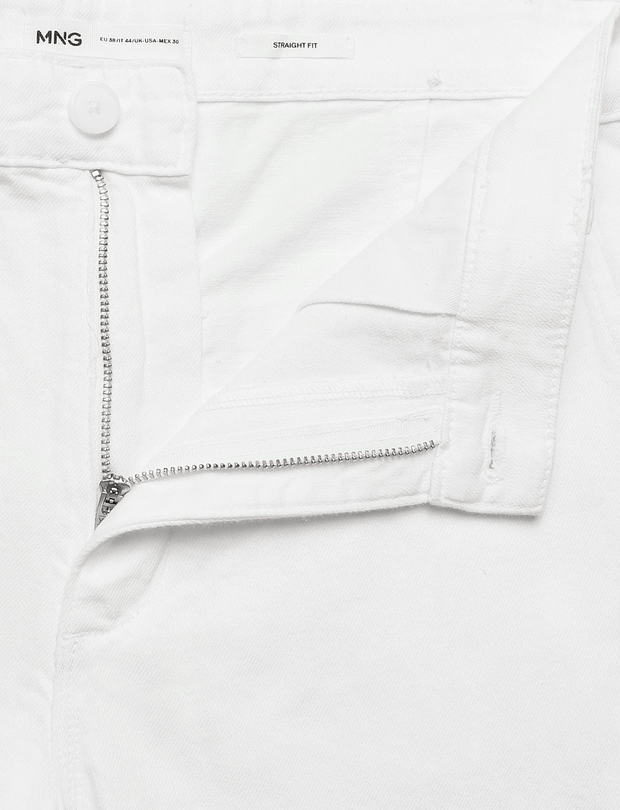 Mango - Relaxed fit jeans in a cotton-linen blend - loose jeans - natural white - 5