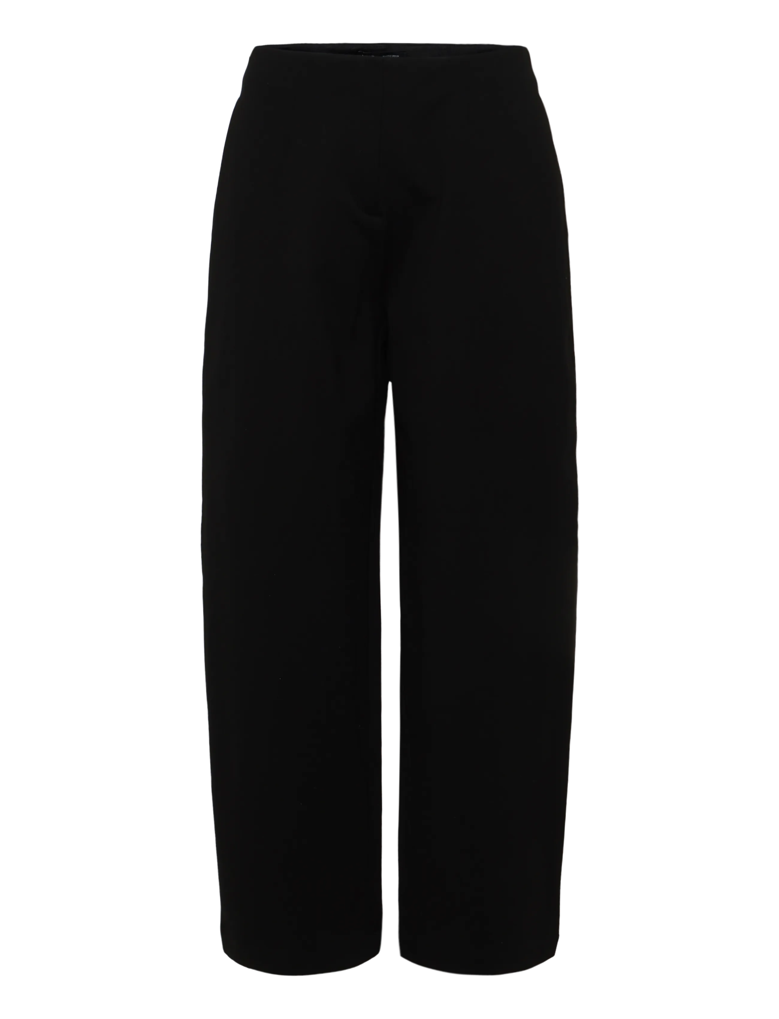 Mango - Straight mid-rise trousers - bukser med brede ben - black - 1