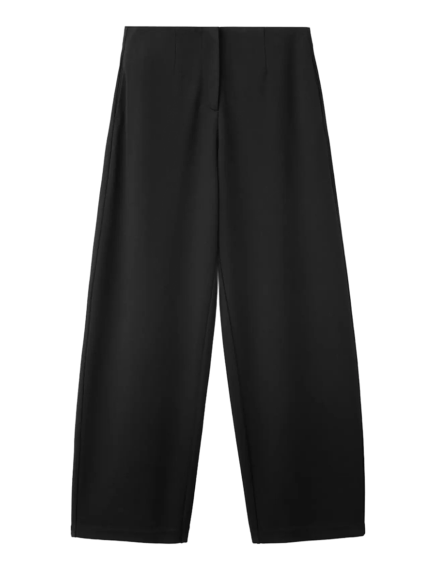 Mango - PANTALON MIRO - bukser med brede ben - black - 1