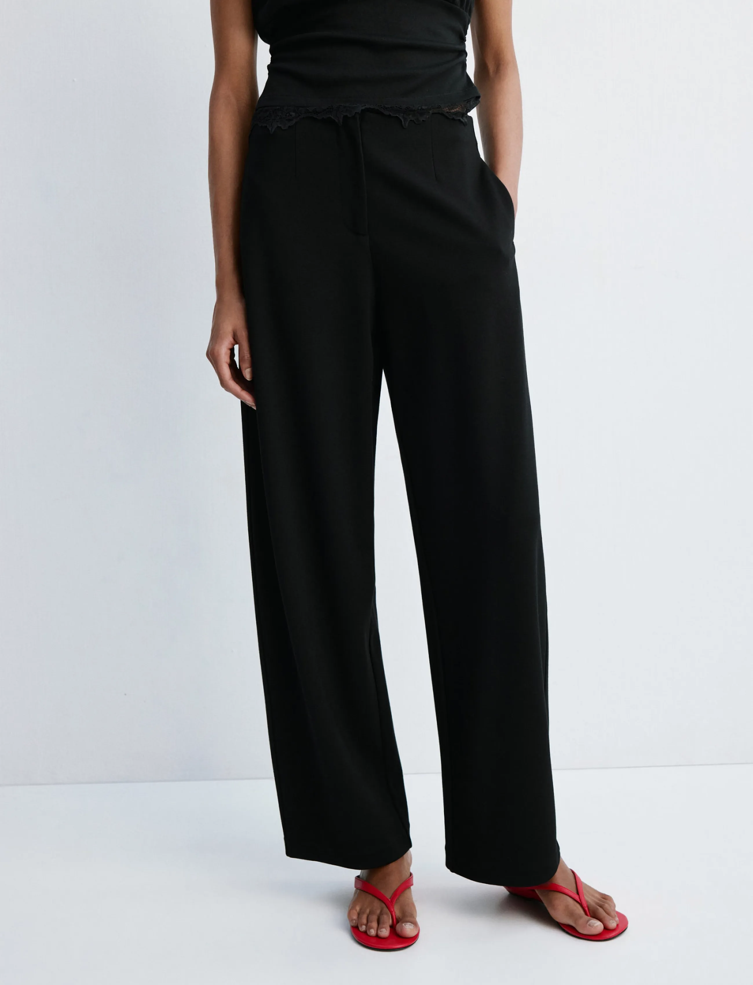 Mango PANTALON MIRO - Sommer i byen - BLACK / black