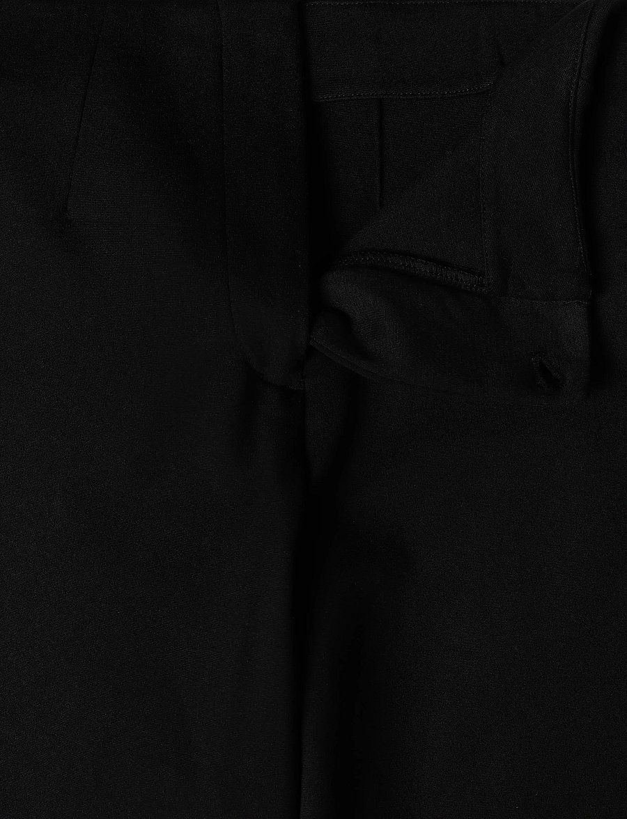 Mango - Straight mid-rise trousers - bukser med brede ben - black - 5