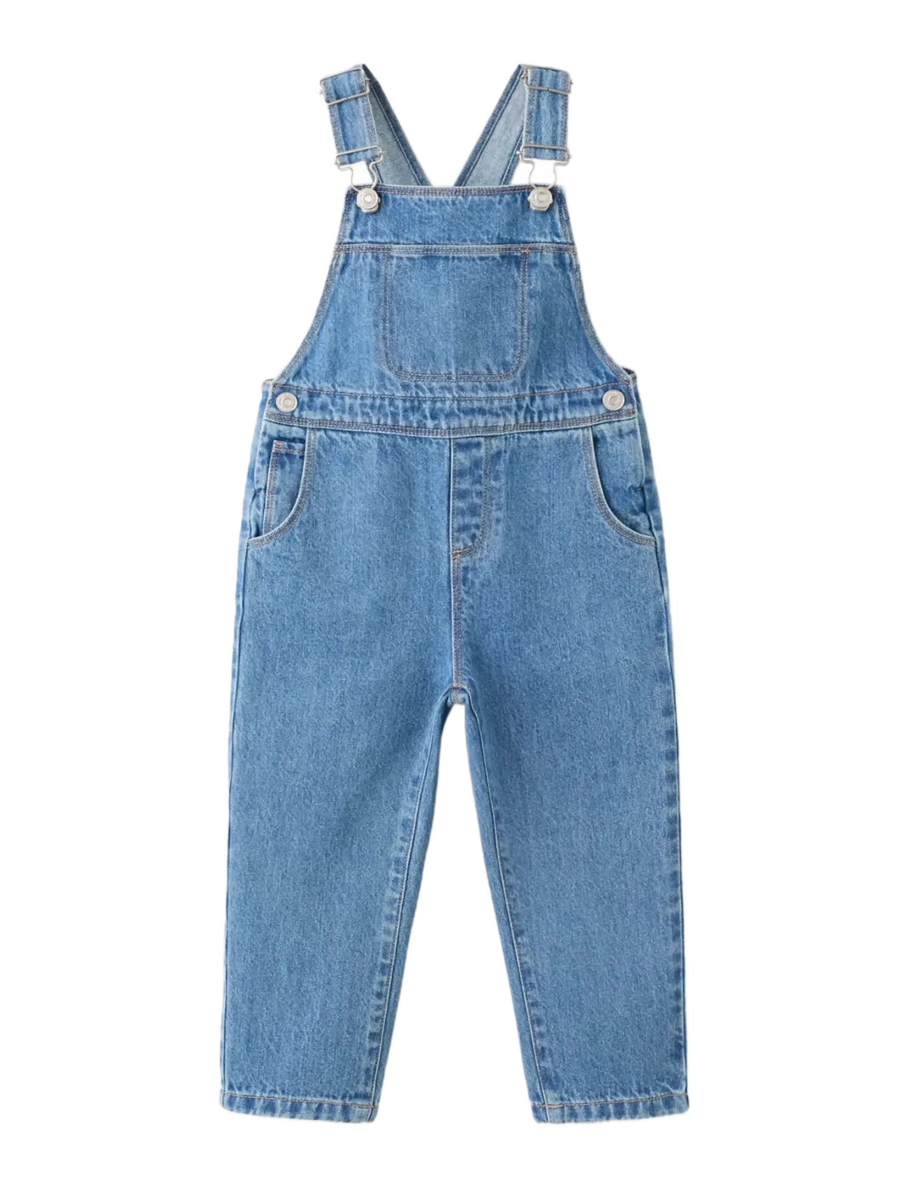 Mango Long denim jumpsuit - Baby 0-2 år - OPEN BLUE / blue