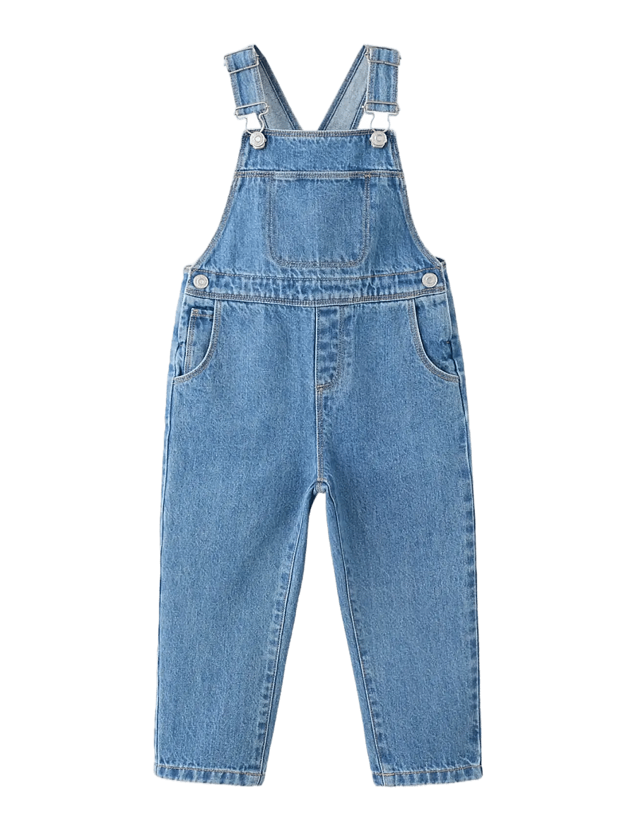 Mango - Long denim jumpsuit - buksedragter - open blue - 1