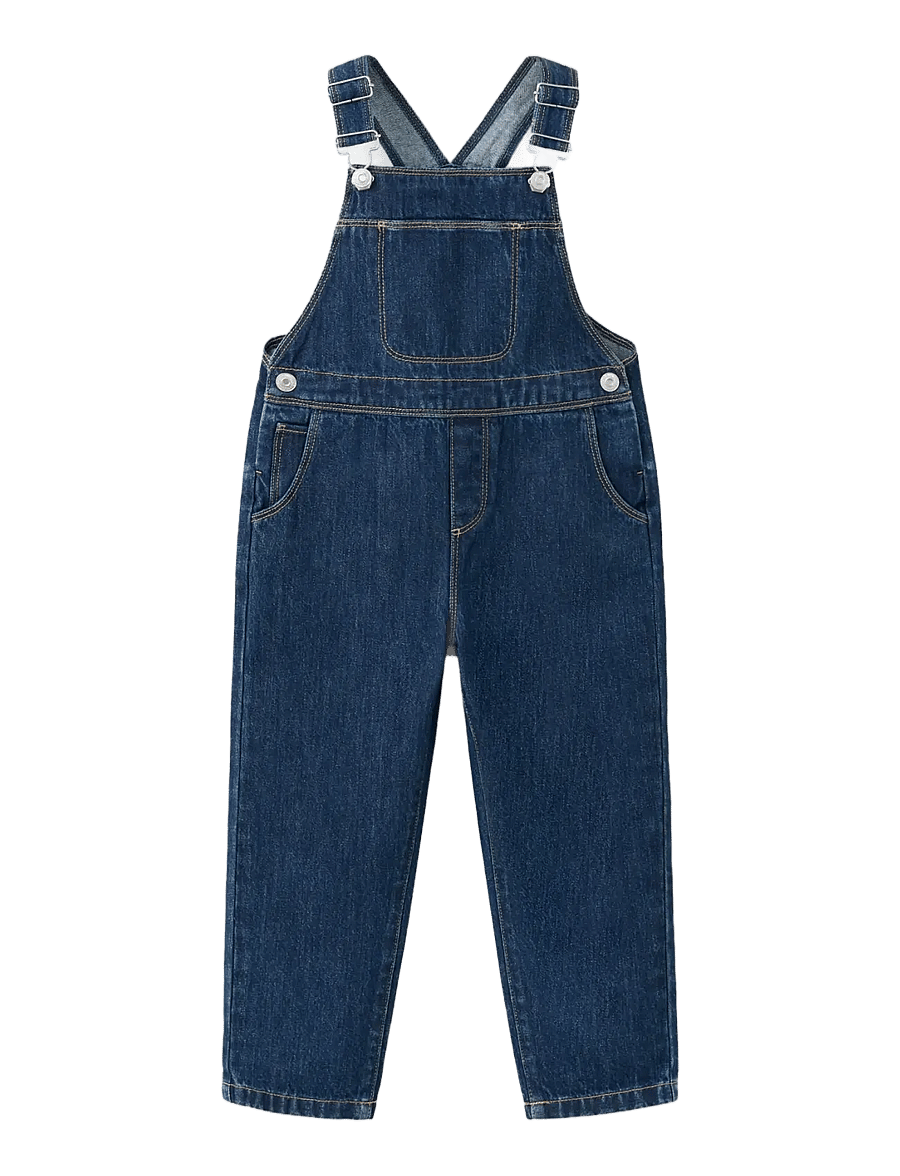 Mango - Long denim jumpsuit - buksedragter - open blue - 0