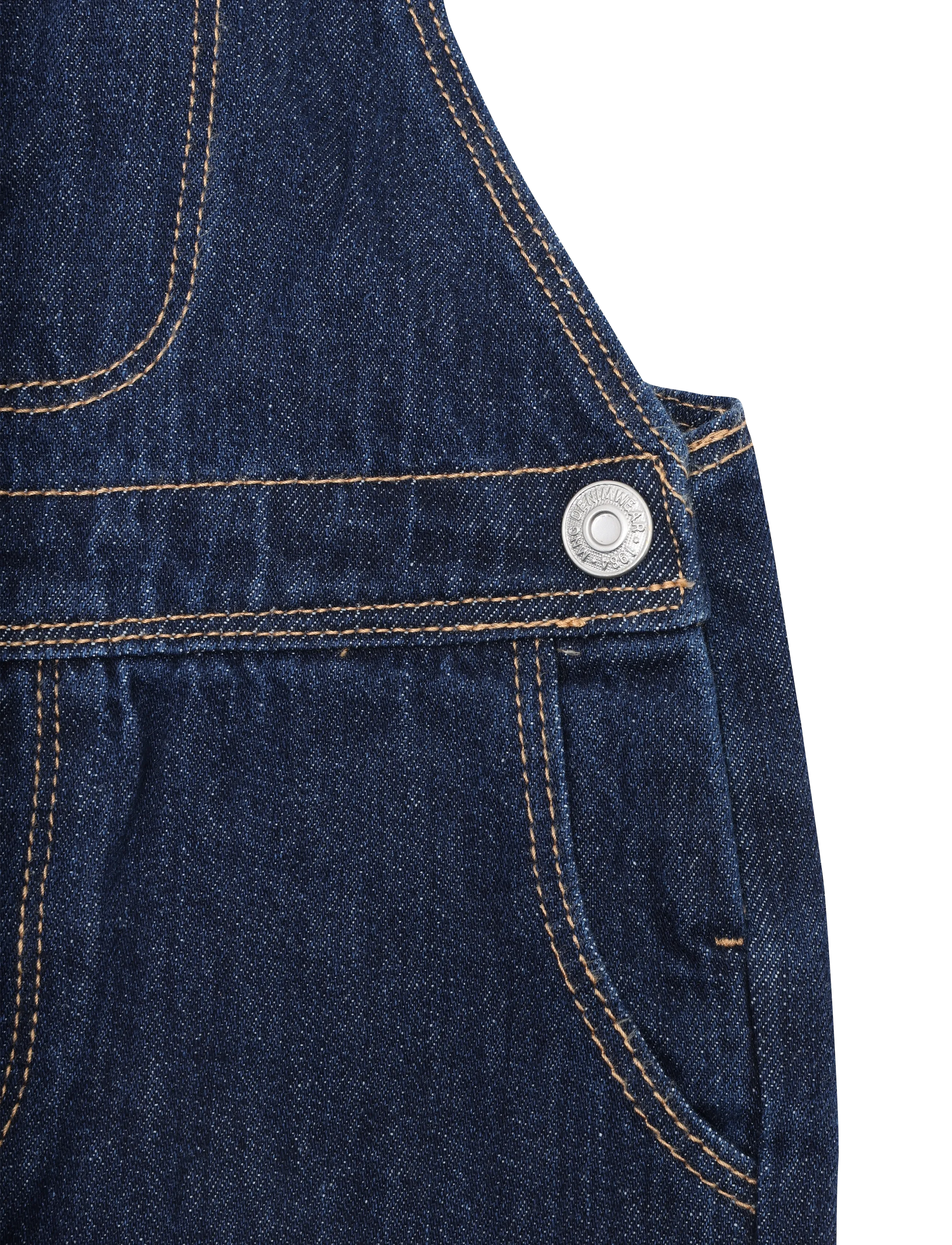 Mango - Long denim jumpsuit - byxdress - open blue - 3
