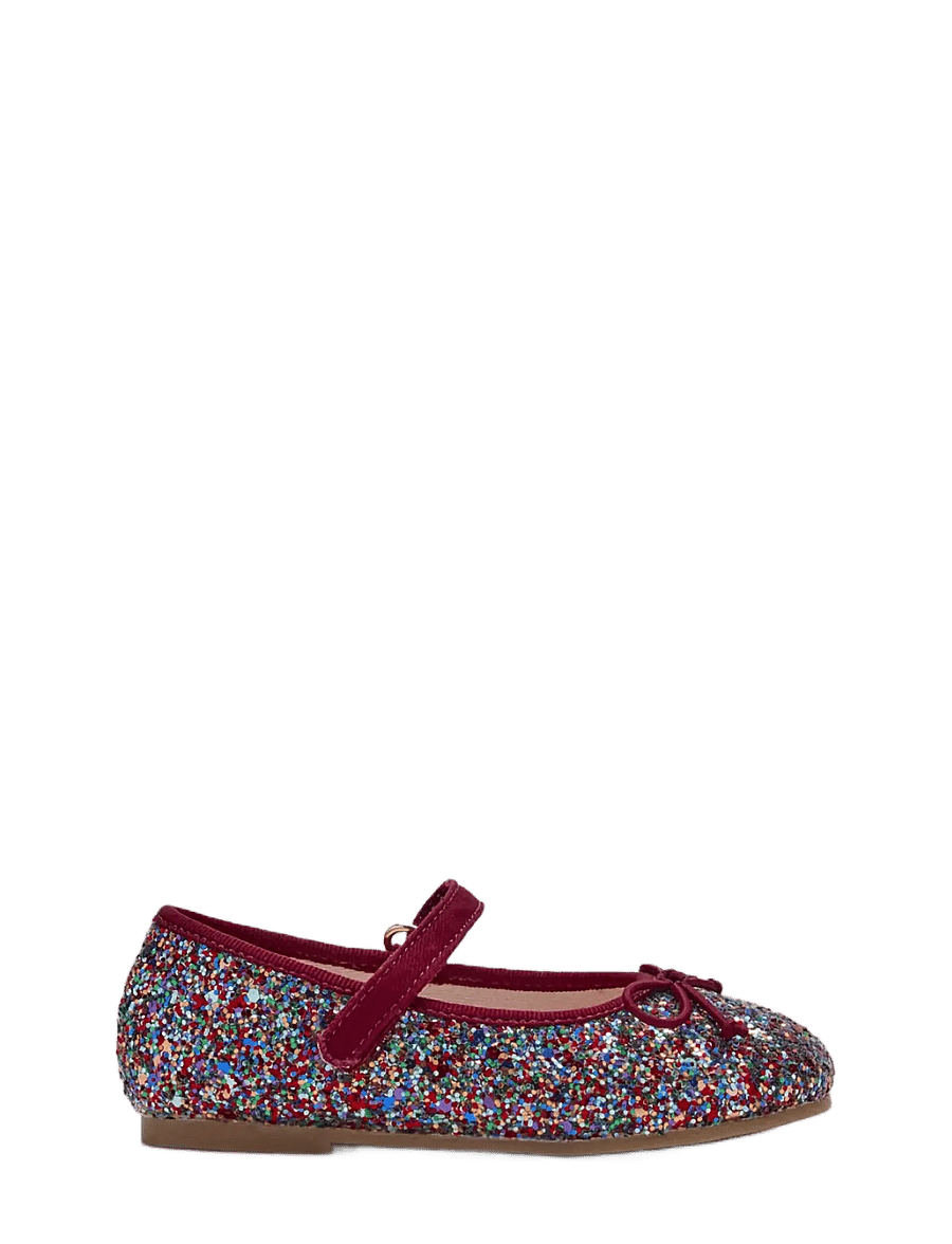 Mango - Glitter ballerina with adjustable strap - ballerinaskor & slip-ons - dark red - 0