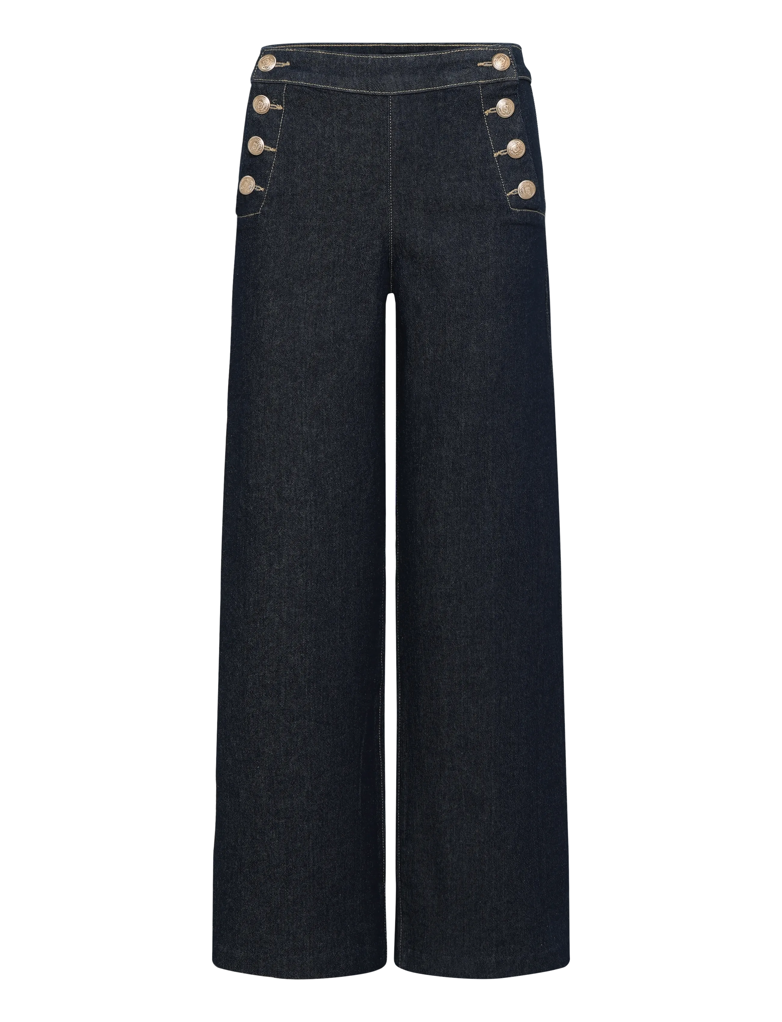 Mango - Wide-leg jeans with side buttons - vida jeans - open blue - 1