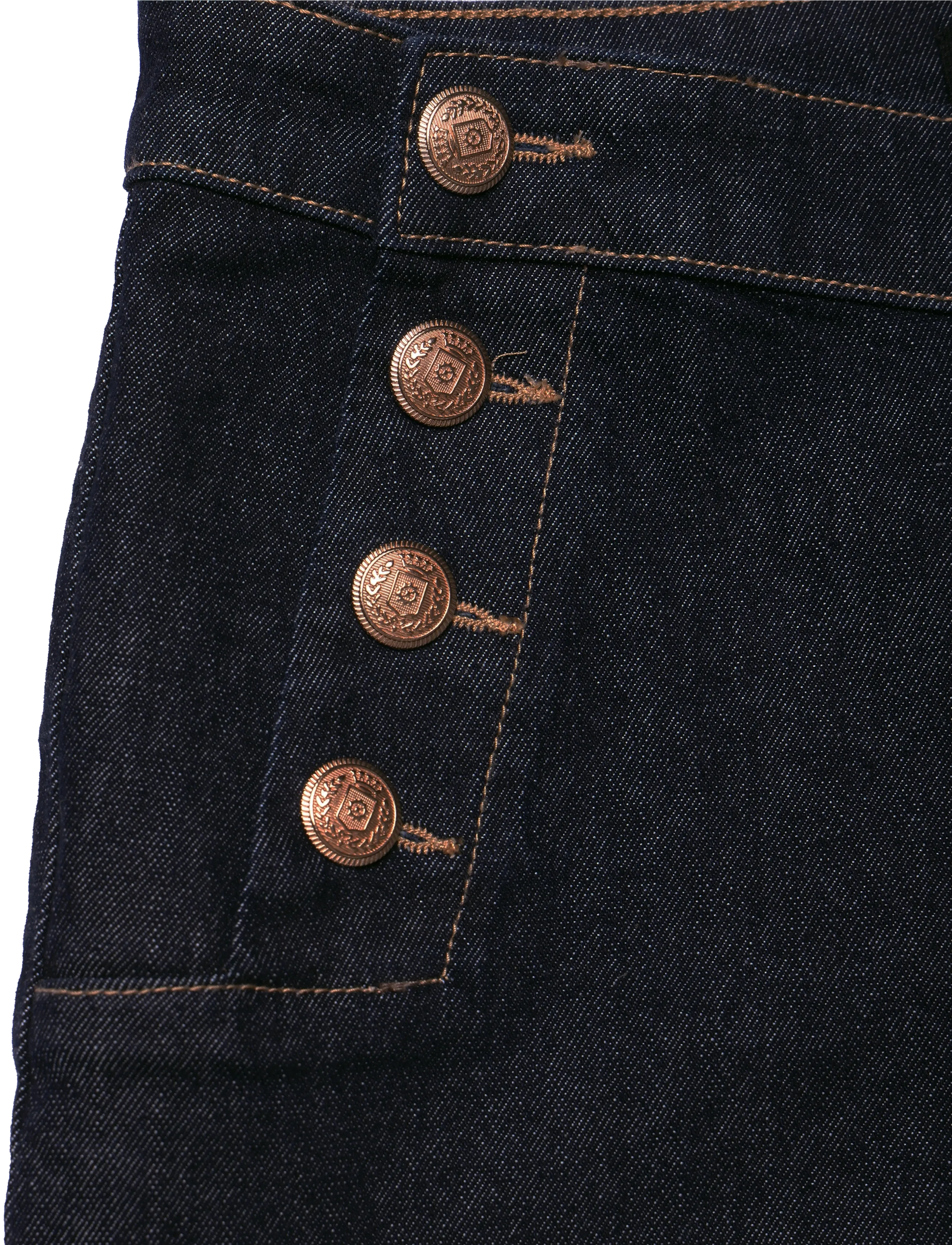Mango - Wide-leg jeans with side buttons - vida jeans - open blue - 4