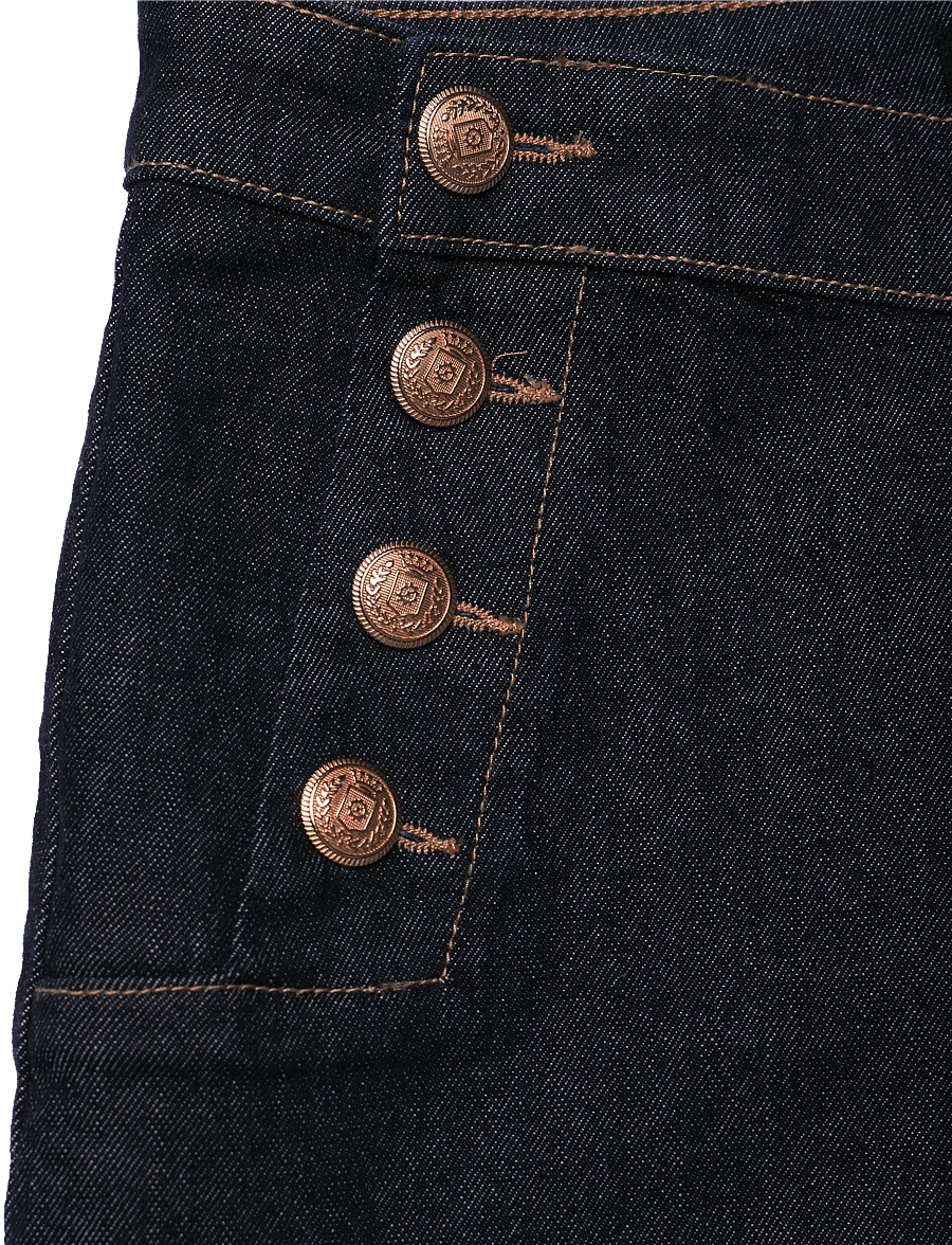Mango - Wide-leg jeans with side buttons - vida jeans - open blue - 4