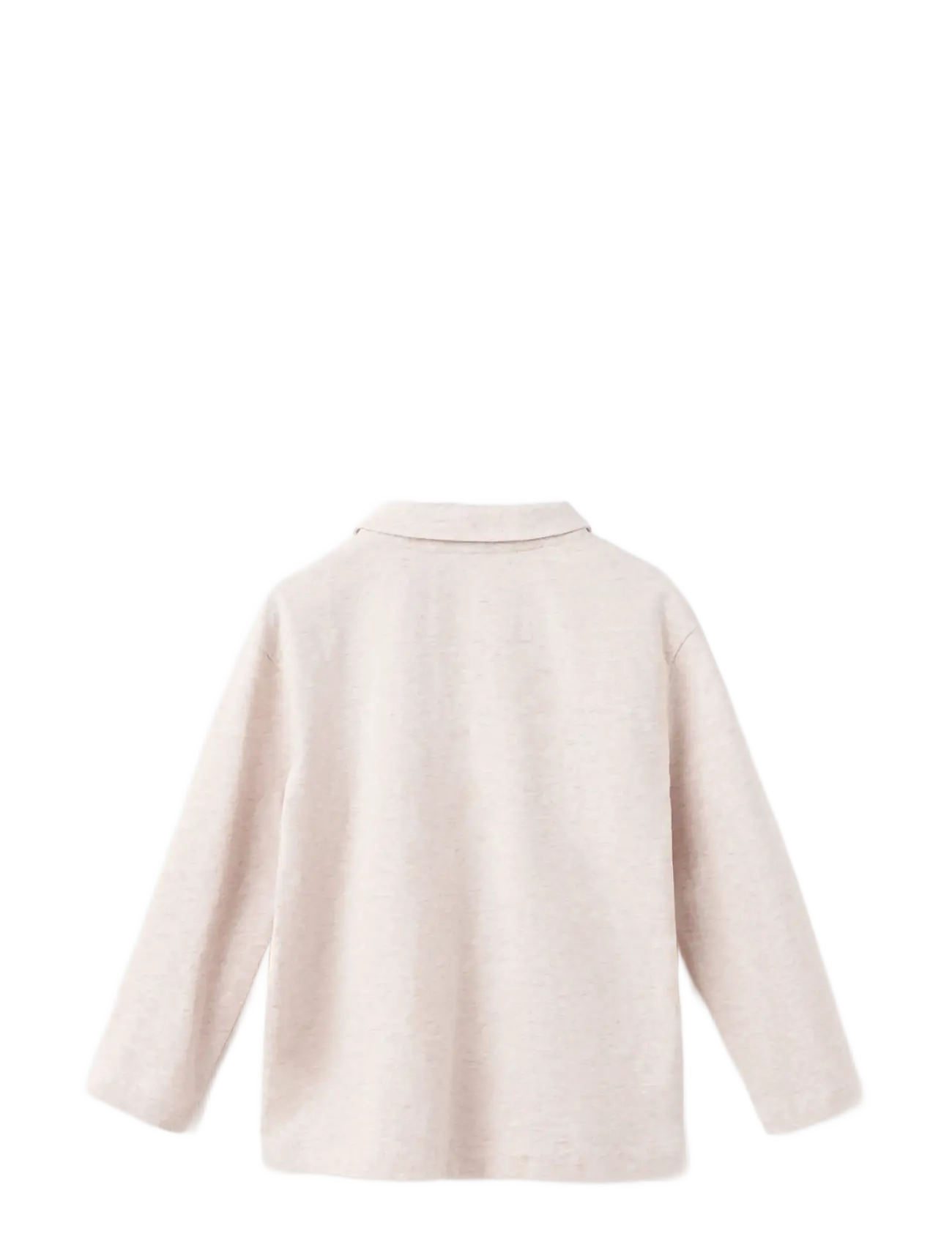 Mango - Long sleeves cotton polo - langærmede poloer - lt pastel brown - 1
