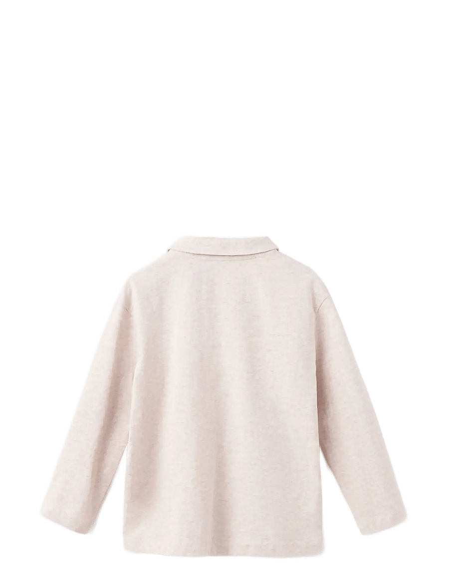 Mango - Long sleeves cotton polo - langærmede poloer - lt pastel brown - 1