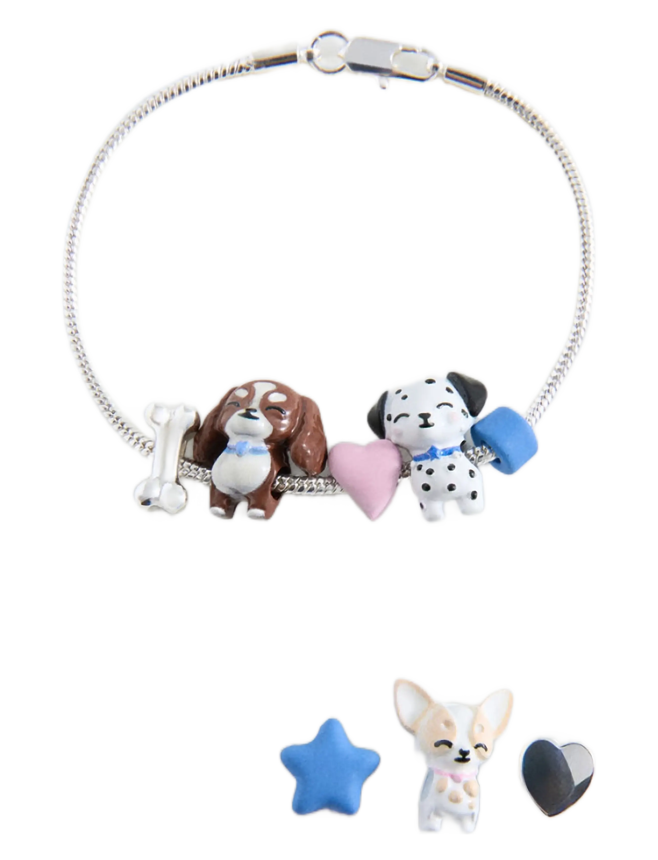 Mango Interchangeable Charms Bracelet, One Size, Kids Jewellery, Silber - Bracelets, Kinder