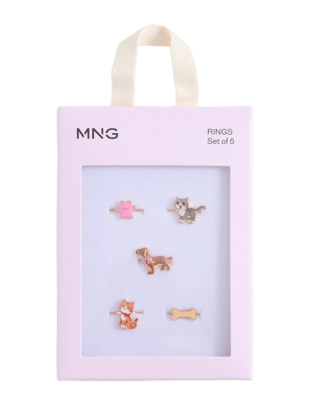 Mango Pack Of 5 Combined Rings, One Size, Purple, Kids Smykker > Ringe, Børn