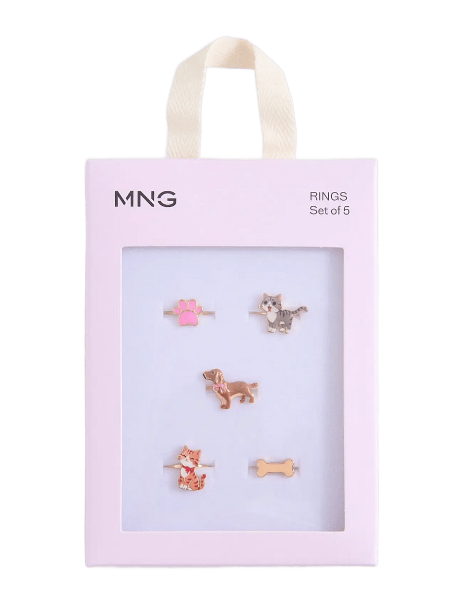 Mango - Pack of 5 combined rings - ringar - lt-pastel purple - 0