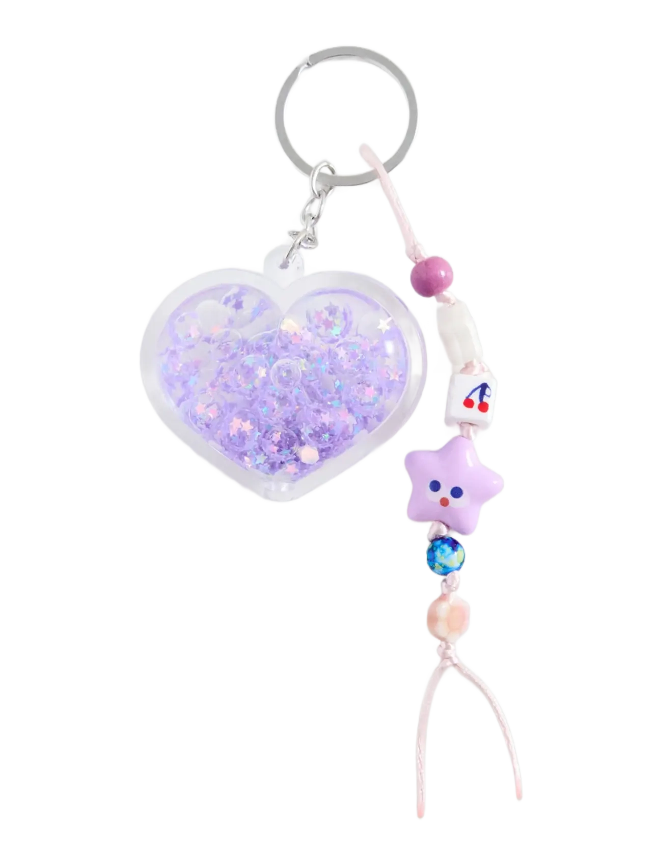 Mango Multi-Charms Keyring, One Size, Accessories, Lila - Key Chains, Kinder