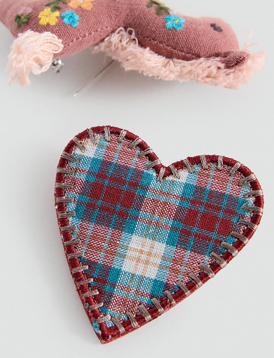 Mango - Pack of 2 combined brooches - hängen & berlocker - dark red - 1