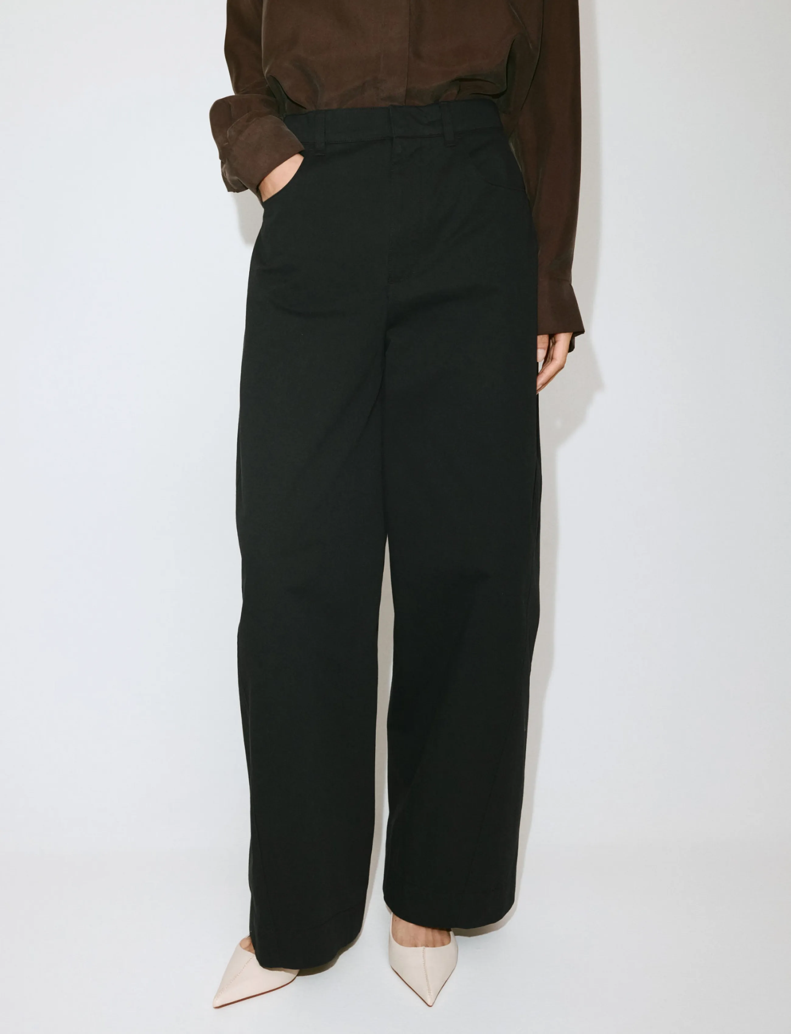 Mid-Rise Balloon Trousers