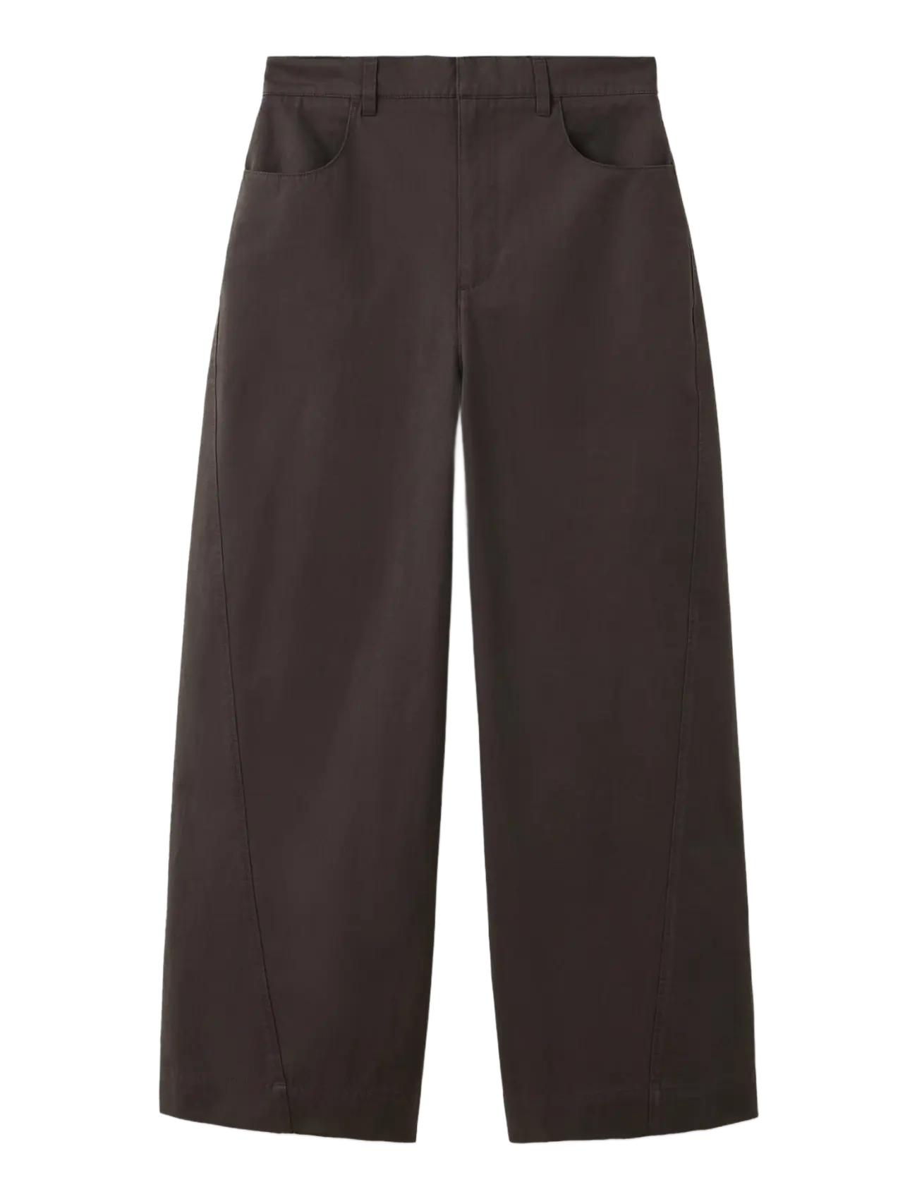 Mango - Mid-rise balloon trousers - culottes - dark brown - 1