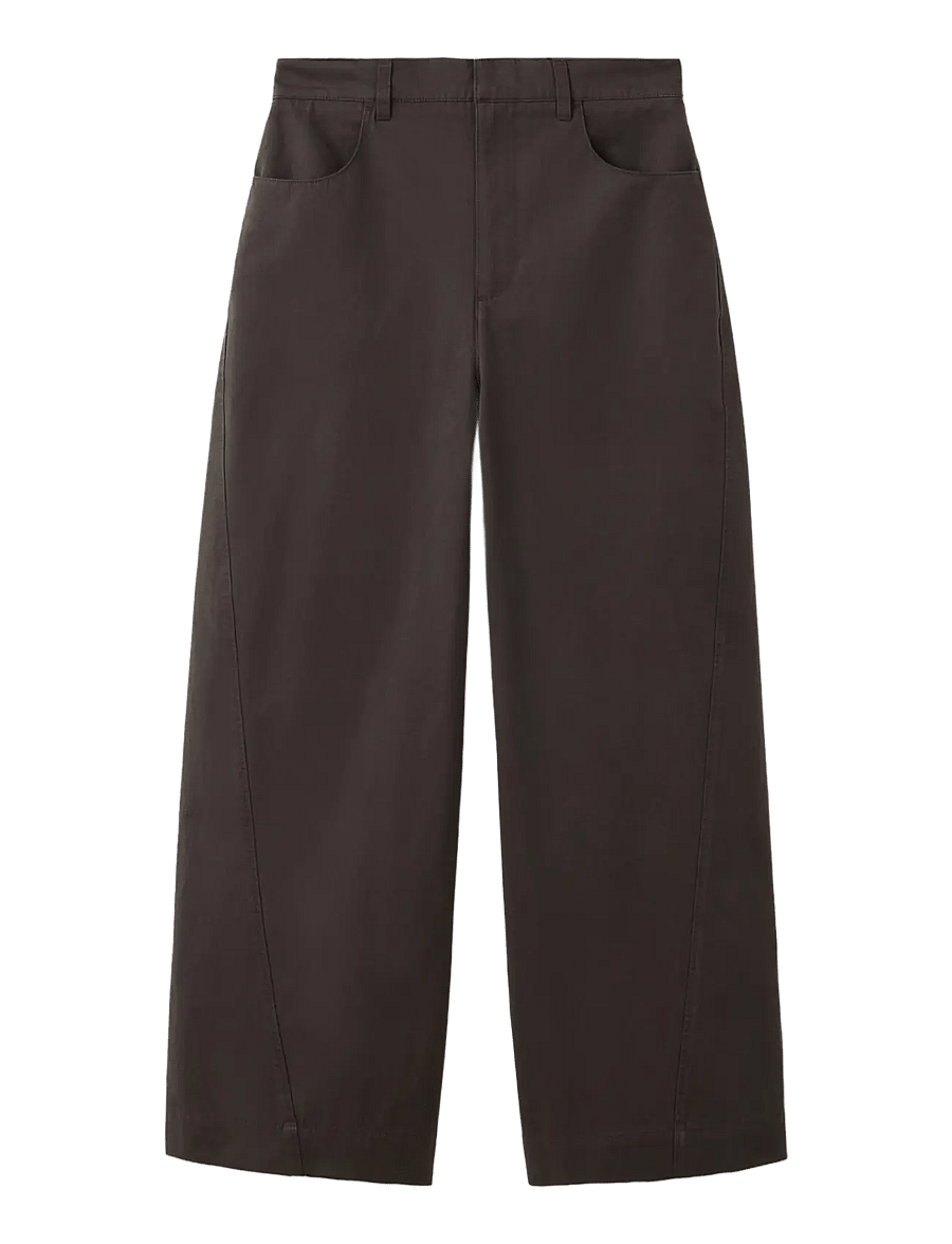 Mango - Mid-rise balloon trousers - culottes - dark brown - 1