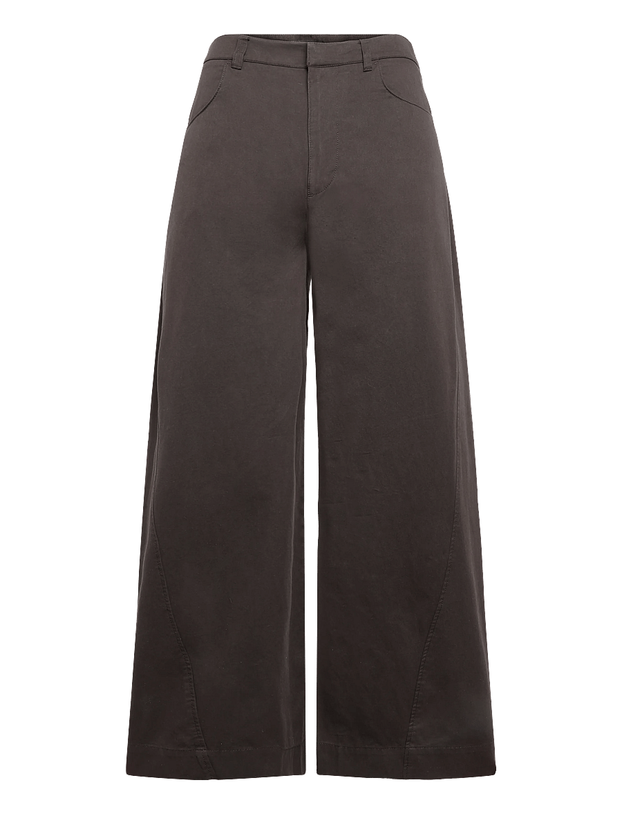 Mango - Mid-rise balloon trousers - culottes - dark brown - 1