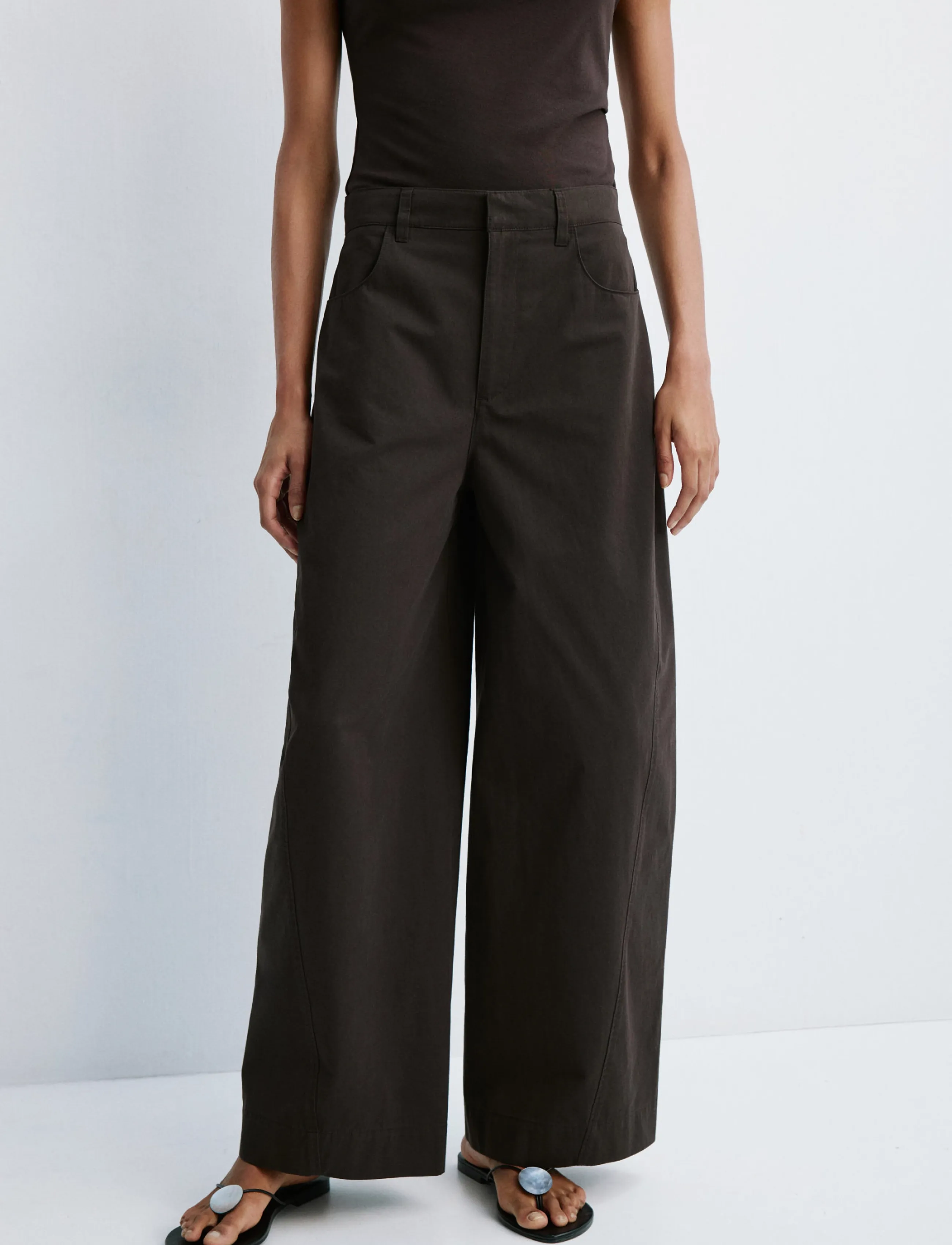 Mid-Rise Balloon Trousers