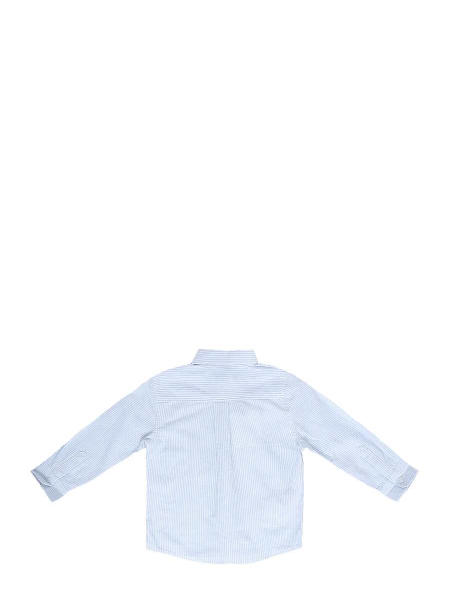 Mango - Oxford cotton striped shirt - langærmede skjorter - lt-pastel blue - 1