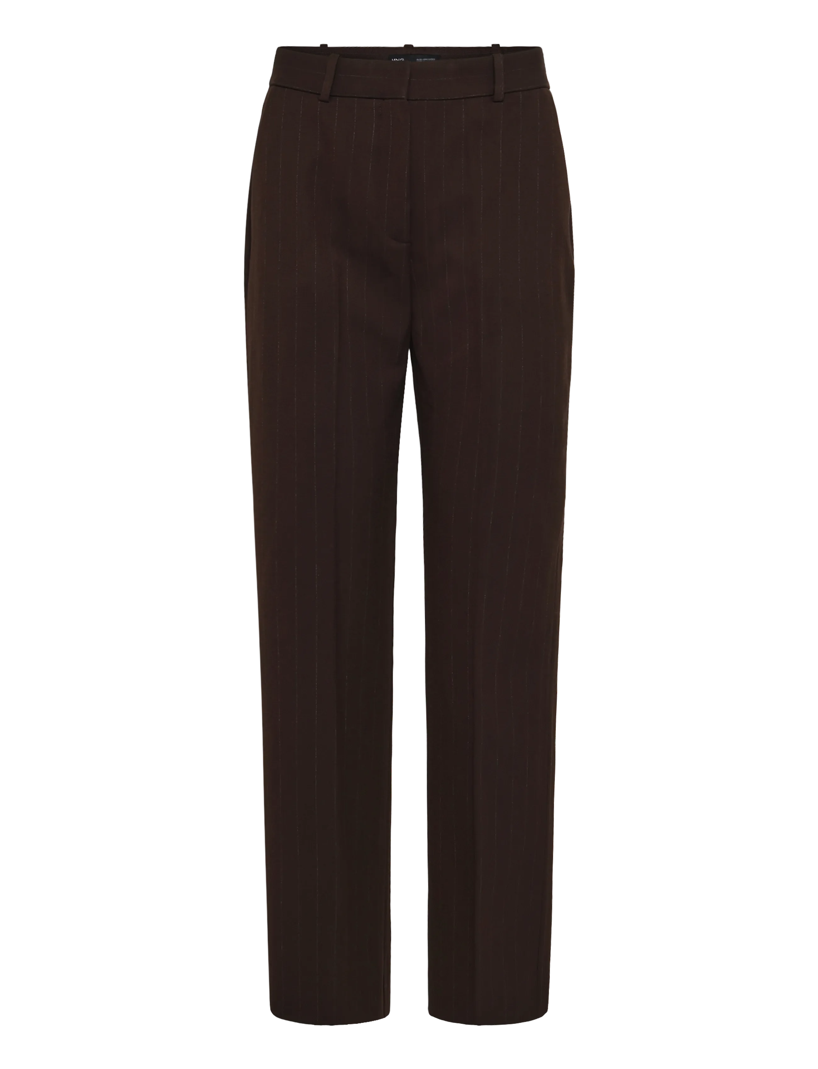 Mango - Pinstripe suit trousers - raka byxor - brown - 1