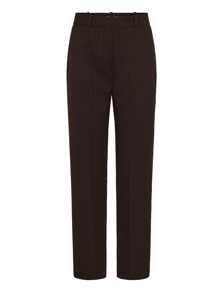 Mango - Pinstripe suit trousers - raka byxor - brown - 1