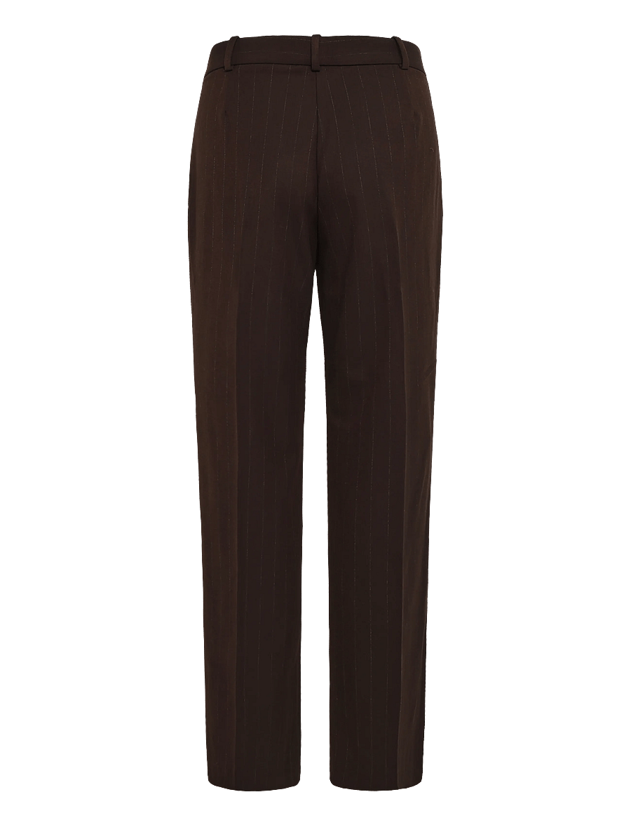 Mango - Pinstripe suit trousers - raka byxor - brown - 2