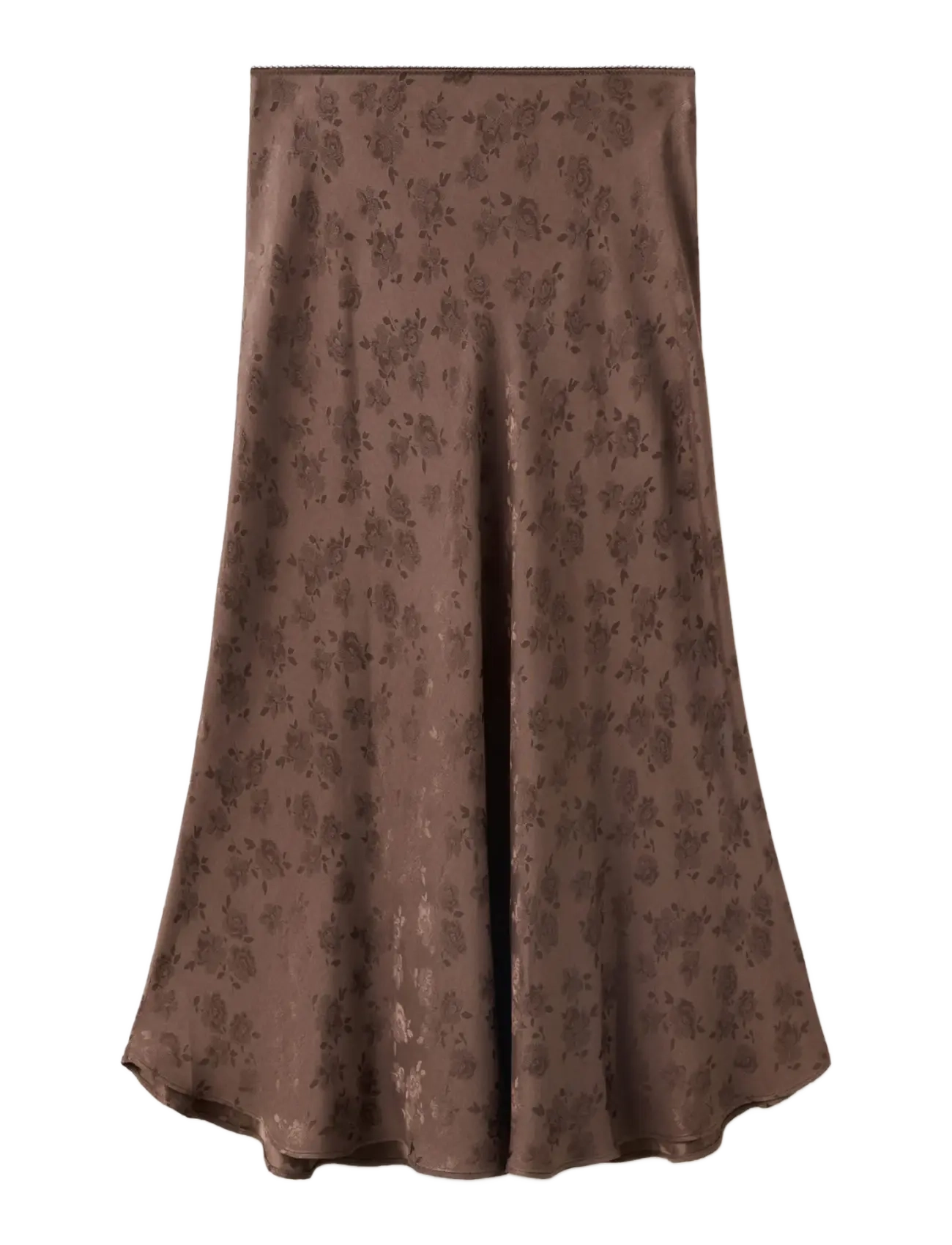 Mango Jacquard flared skirt - Særlige begivenheder - BROWN / brown