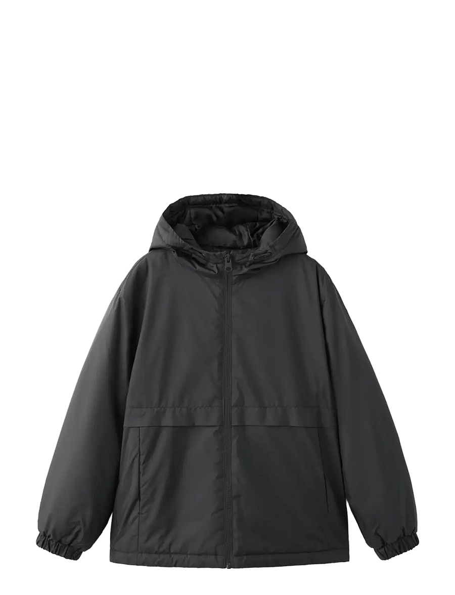 Mango - Hood puffer coat - quiltede jakker - black - 0