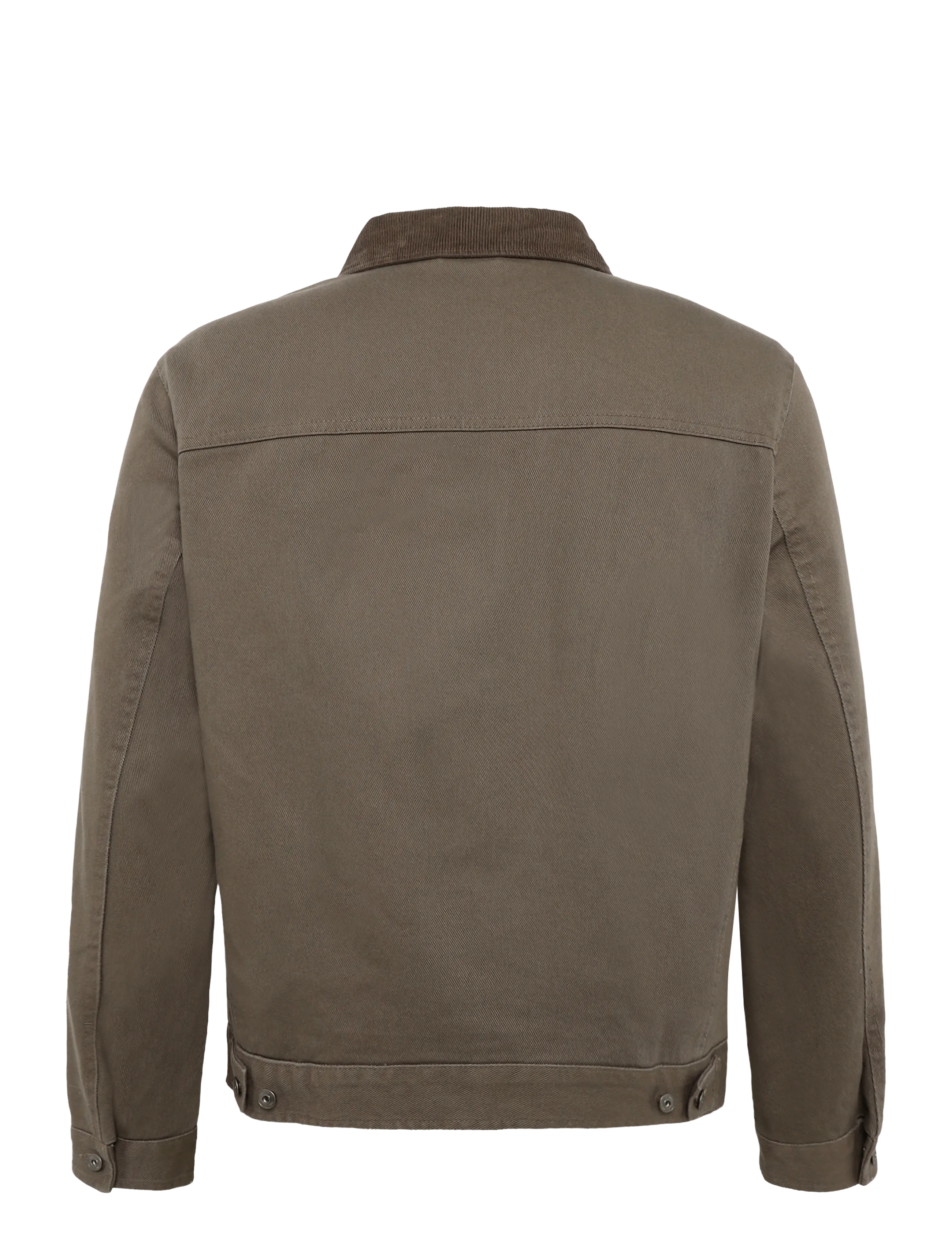 Mango - Corduroy collar denim jacket - forede denimjakker - brown - 2