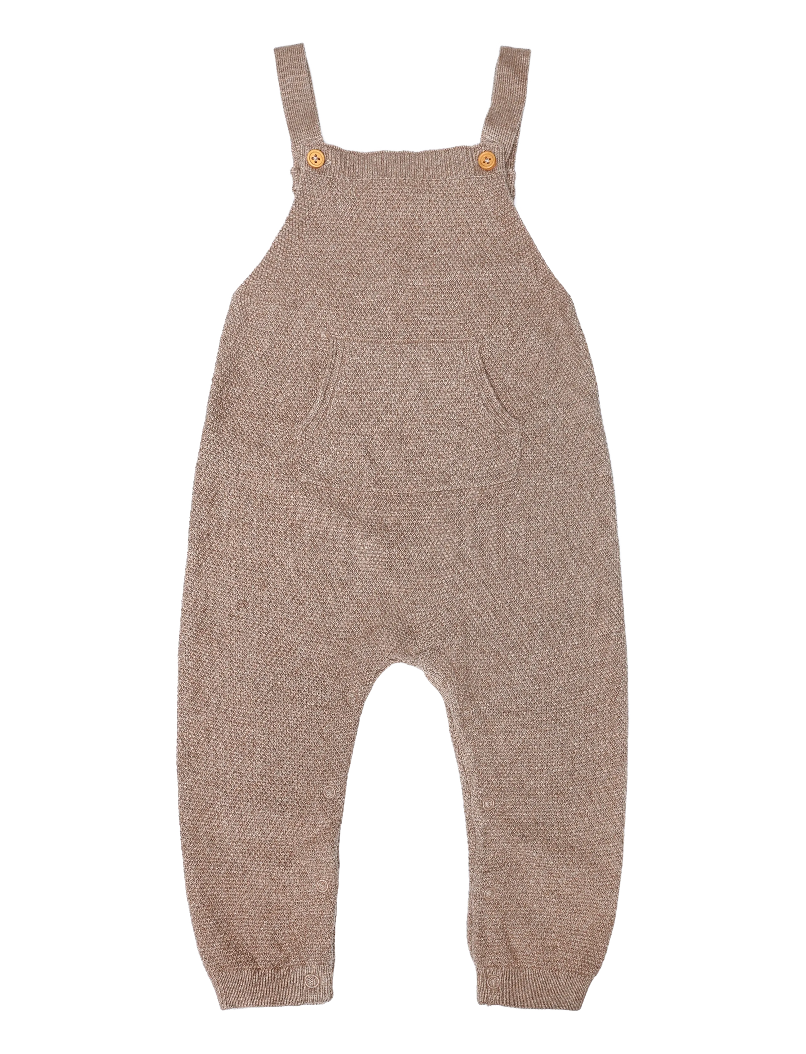 Mango Long knitted dungarees - Mango - MEDIUM BROWN / brown