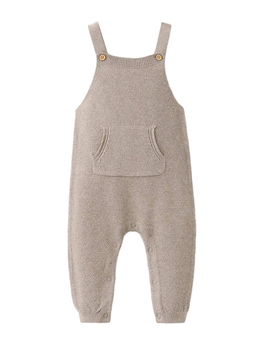 Mango - Long knitted dungarees - byxdress - medium brown - 0