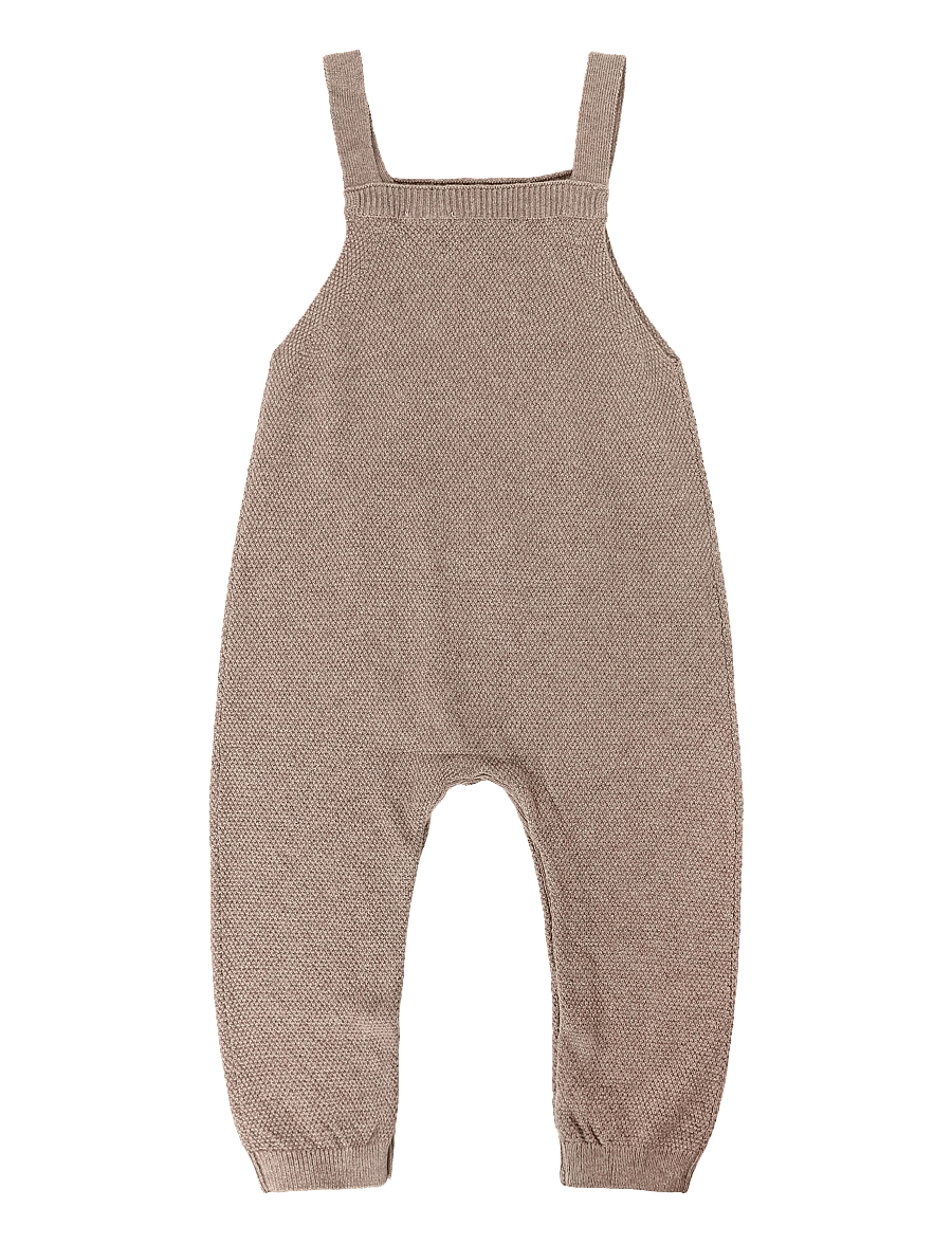 Mango - Long knitted dungarees - byxdress - medium brown - 1