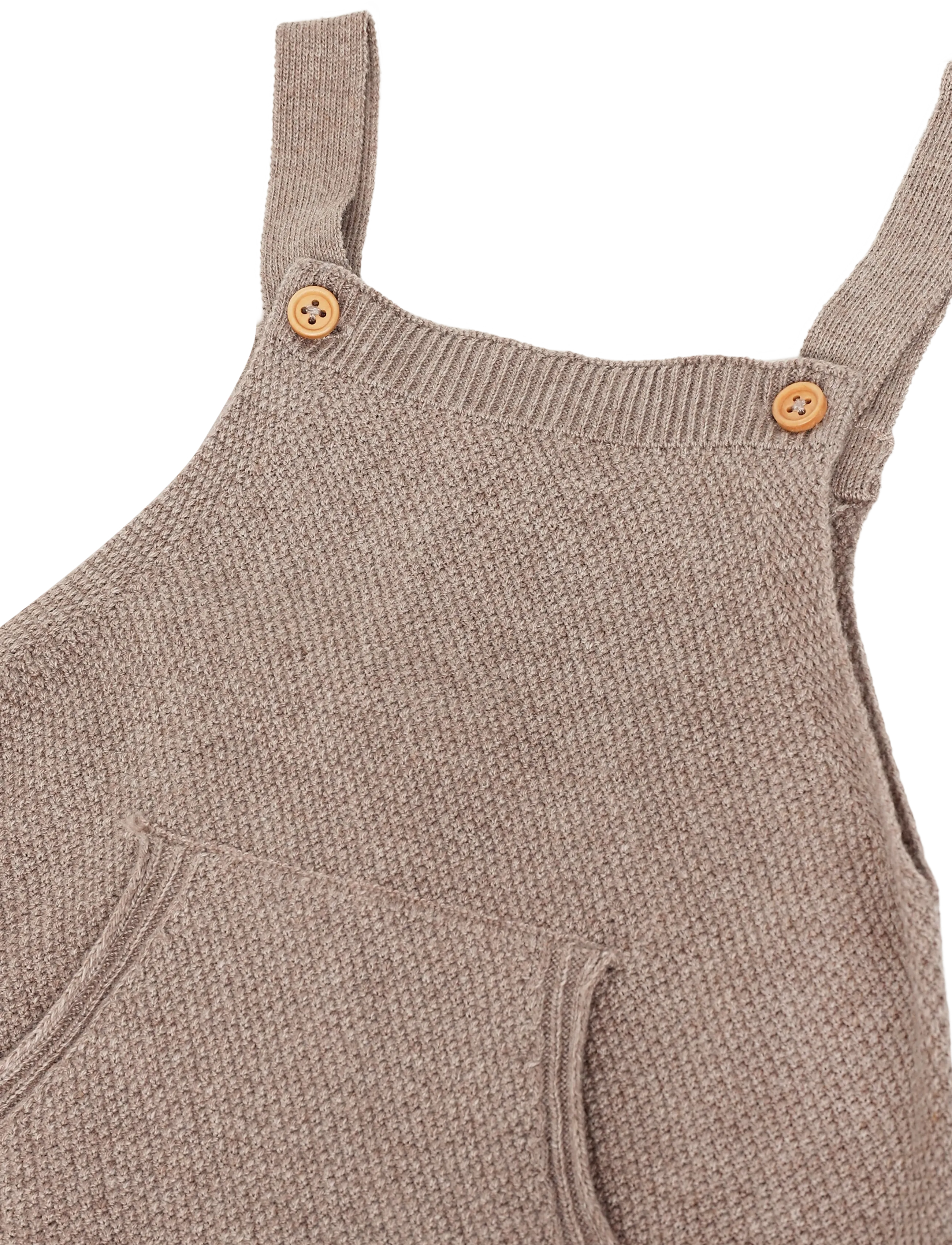 Mango - Long knitted dungarees - byxdress - medium brown - 2